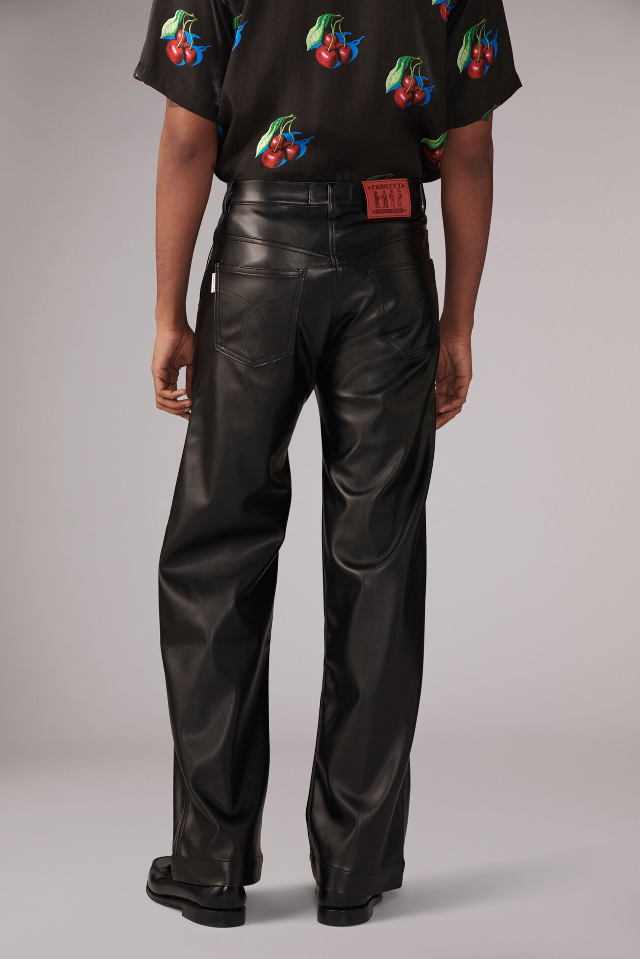 Faux Leather Trousers Black