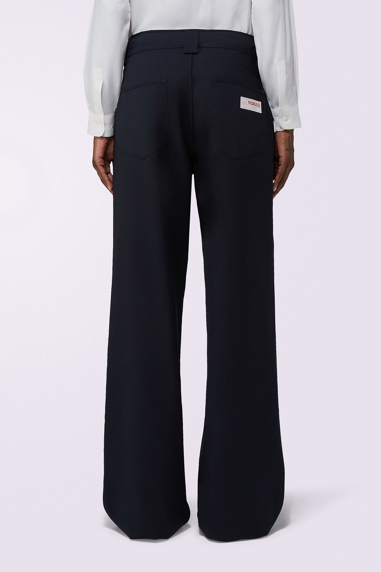 Light Wool Trousers Navy