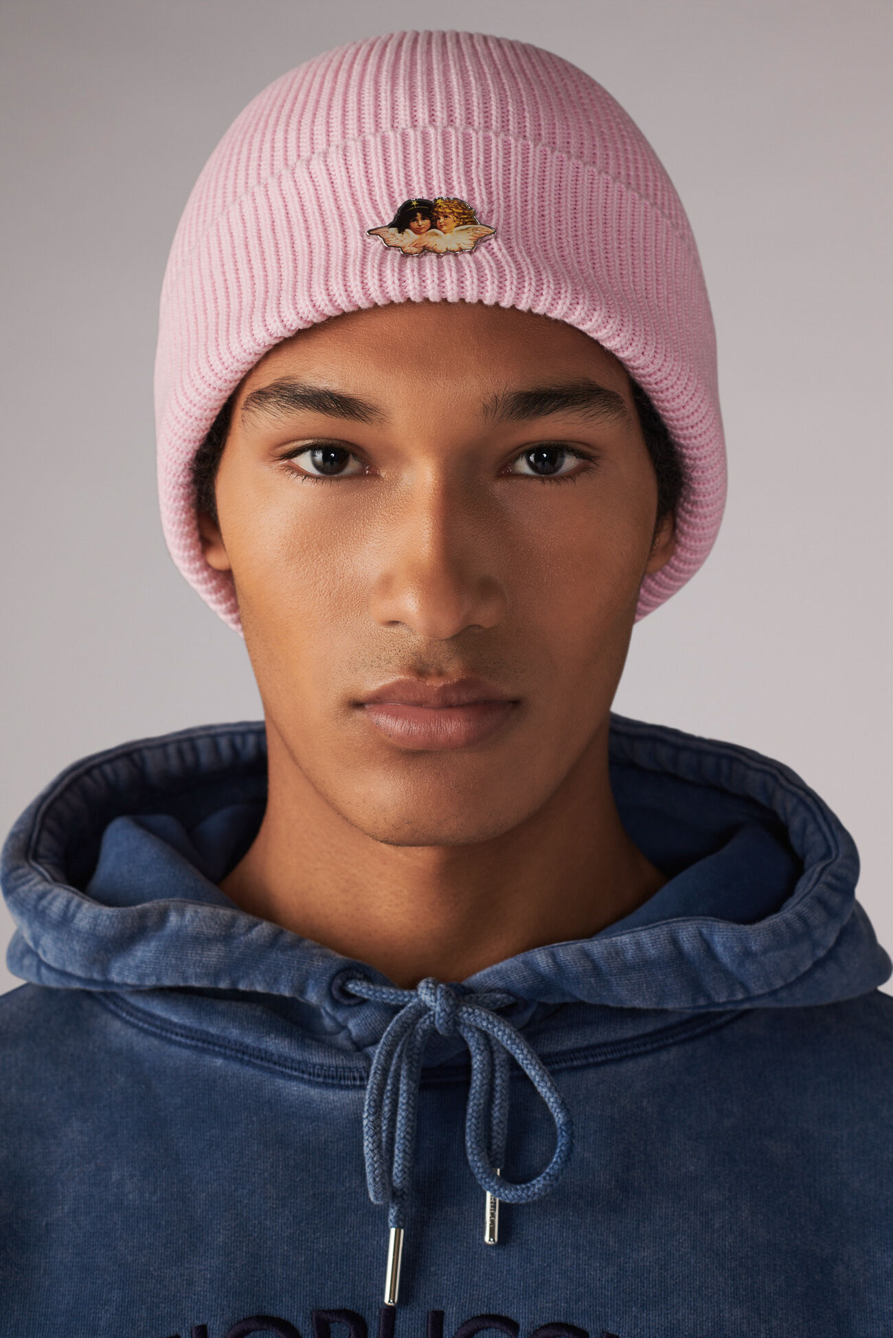 Icon Angels Plaque Beanie Pink
