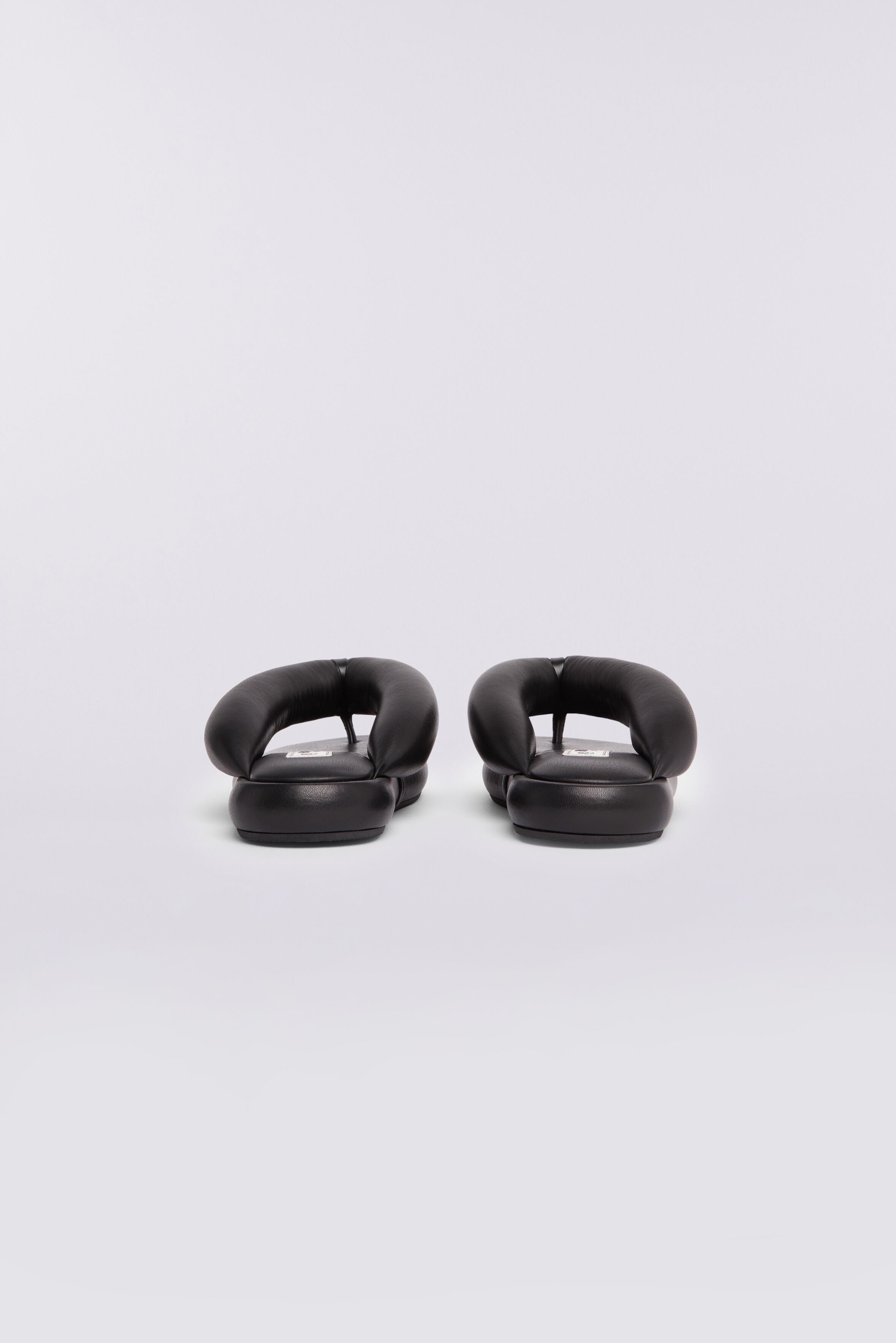 Vegan Leather Fluff Flops Black