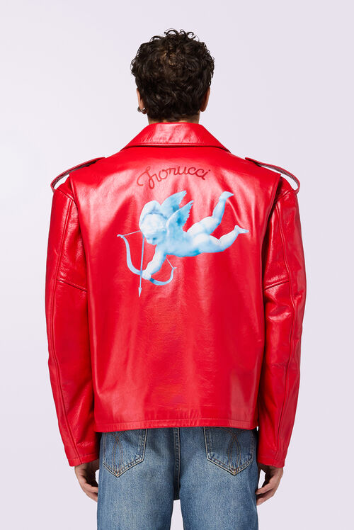 Cupid Leather Jacket Red