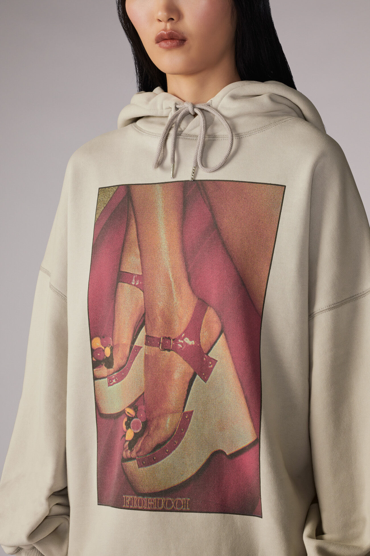 Unisex Graphic Heels Hoodie Grey