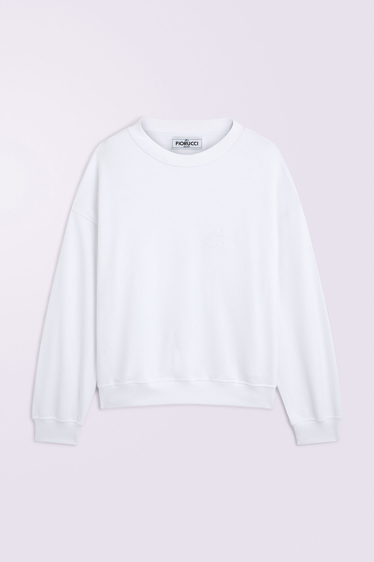 Unisex Angels Embroidered Sweatshirt White