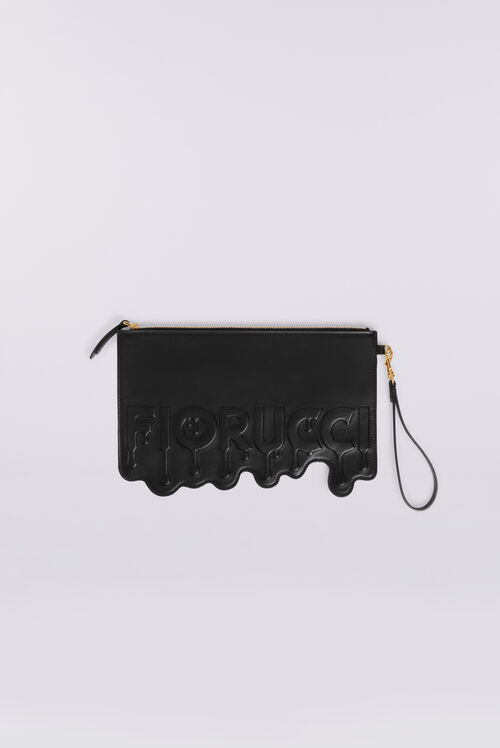 Melted Leather Pouch Black