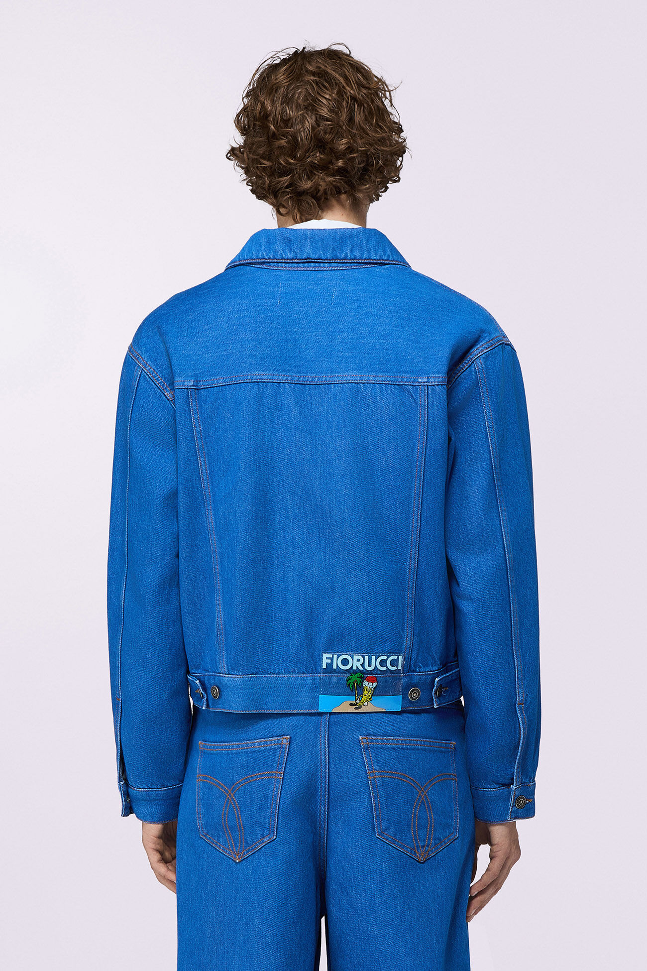 Logo Denim Jacket Ocean Blue