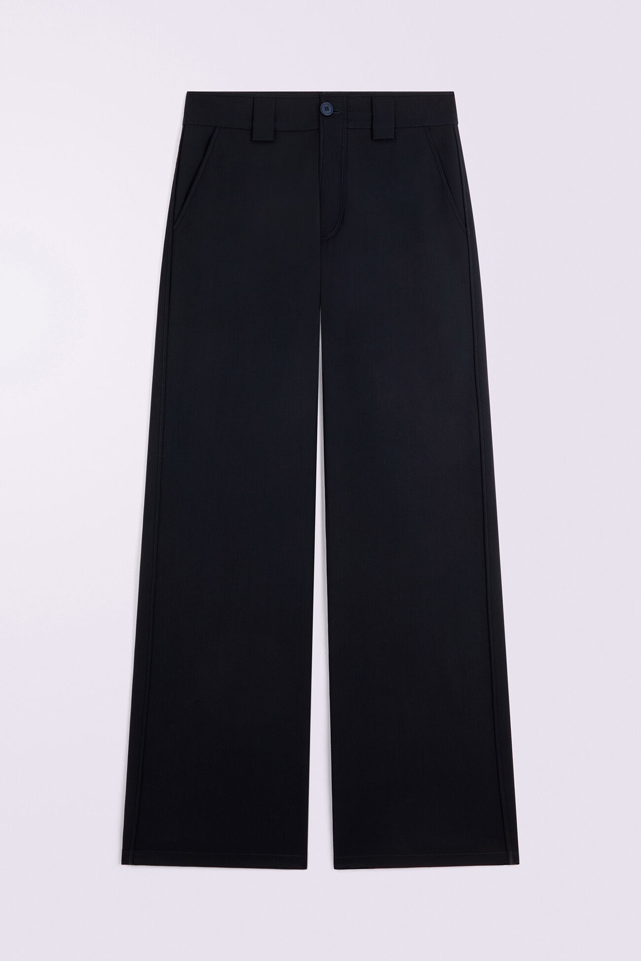 Light Wool Trousers Navy
