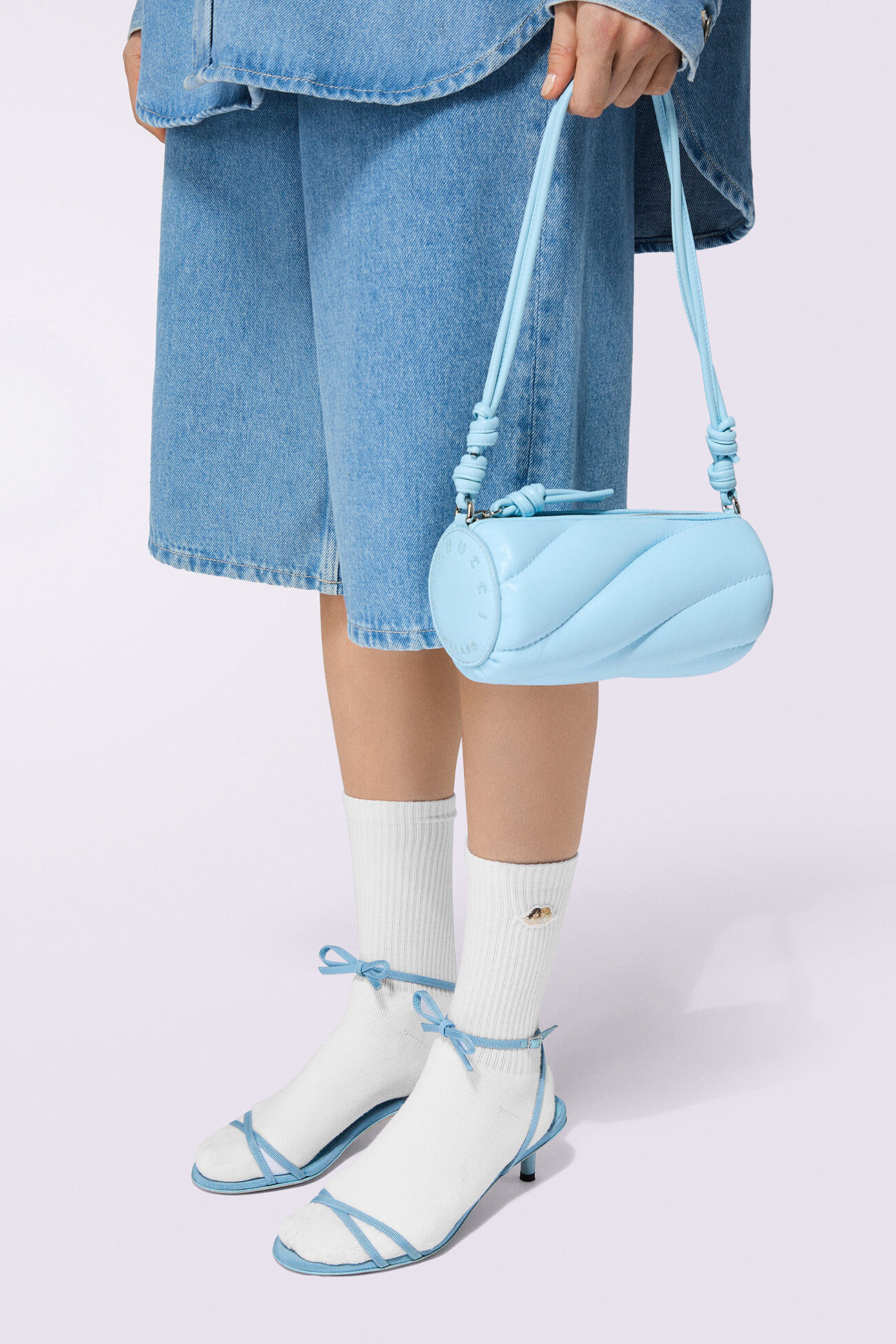 Mella Leather Mini Bag Blue