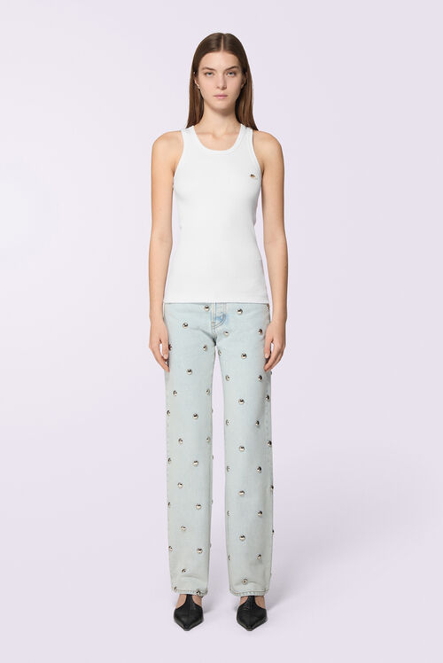 Angels Patch Tank Top White