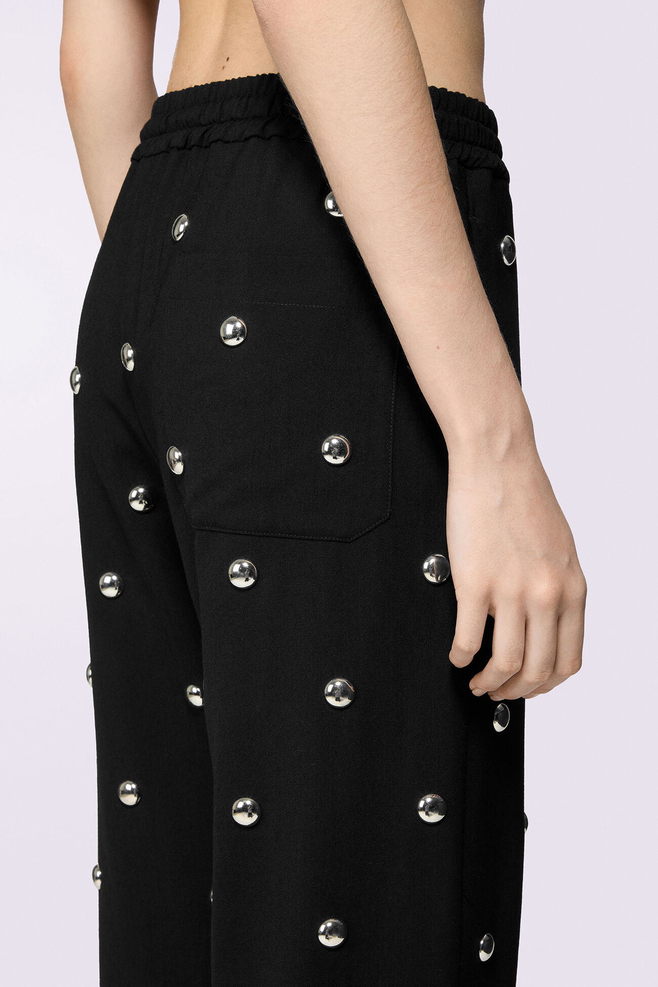 Unisex Stud Trousers Black