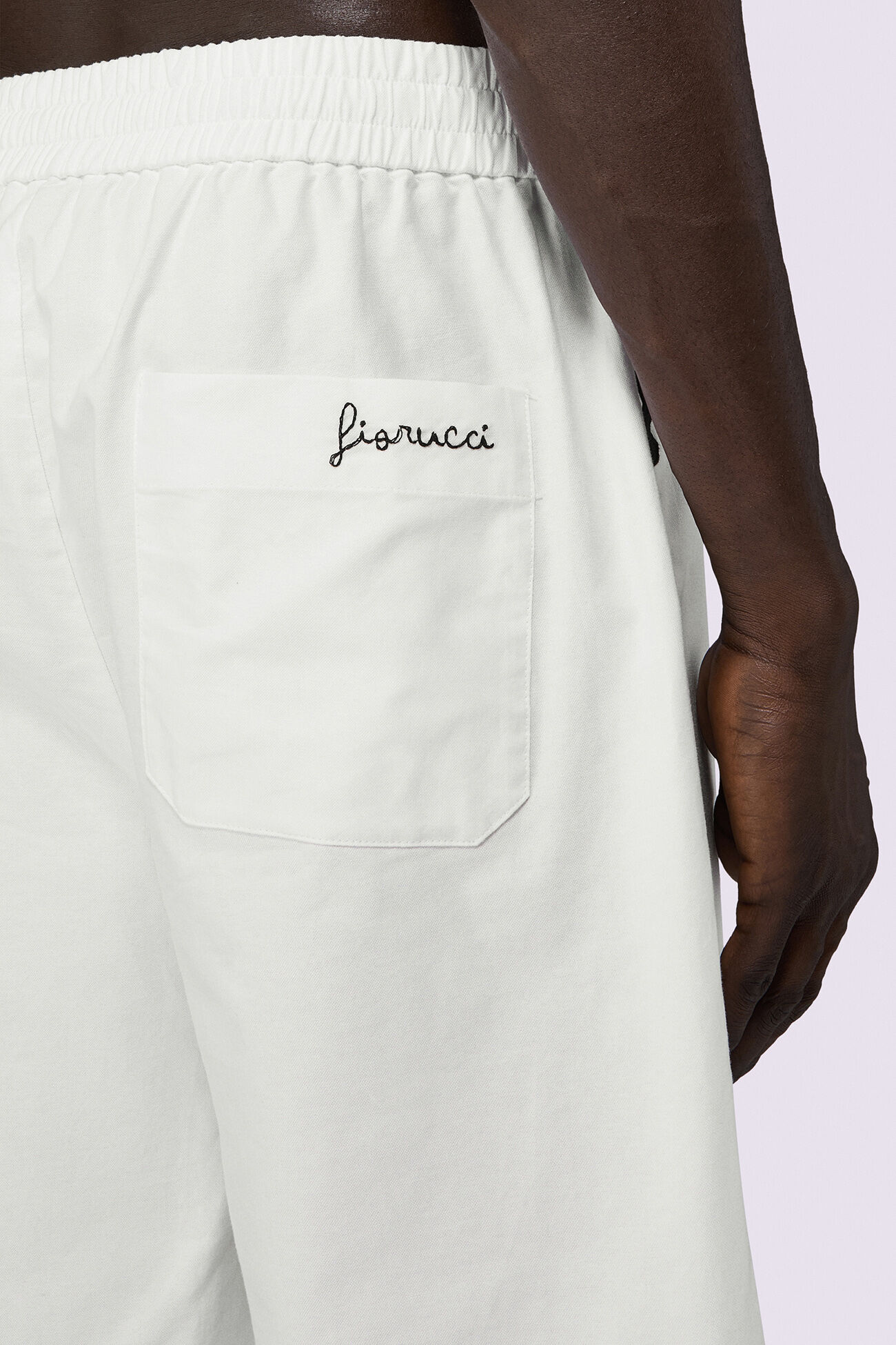 Embroidered Shorts White
