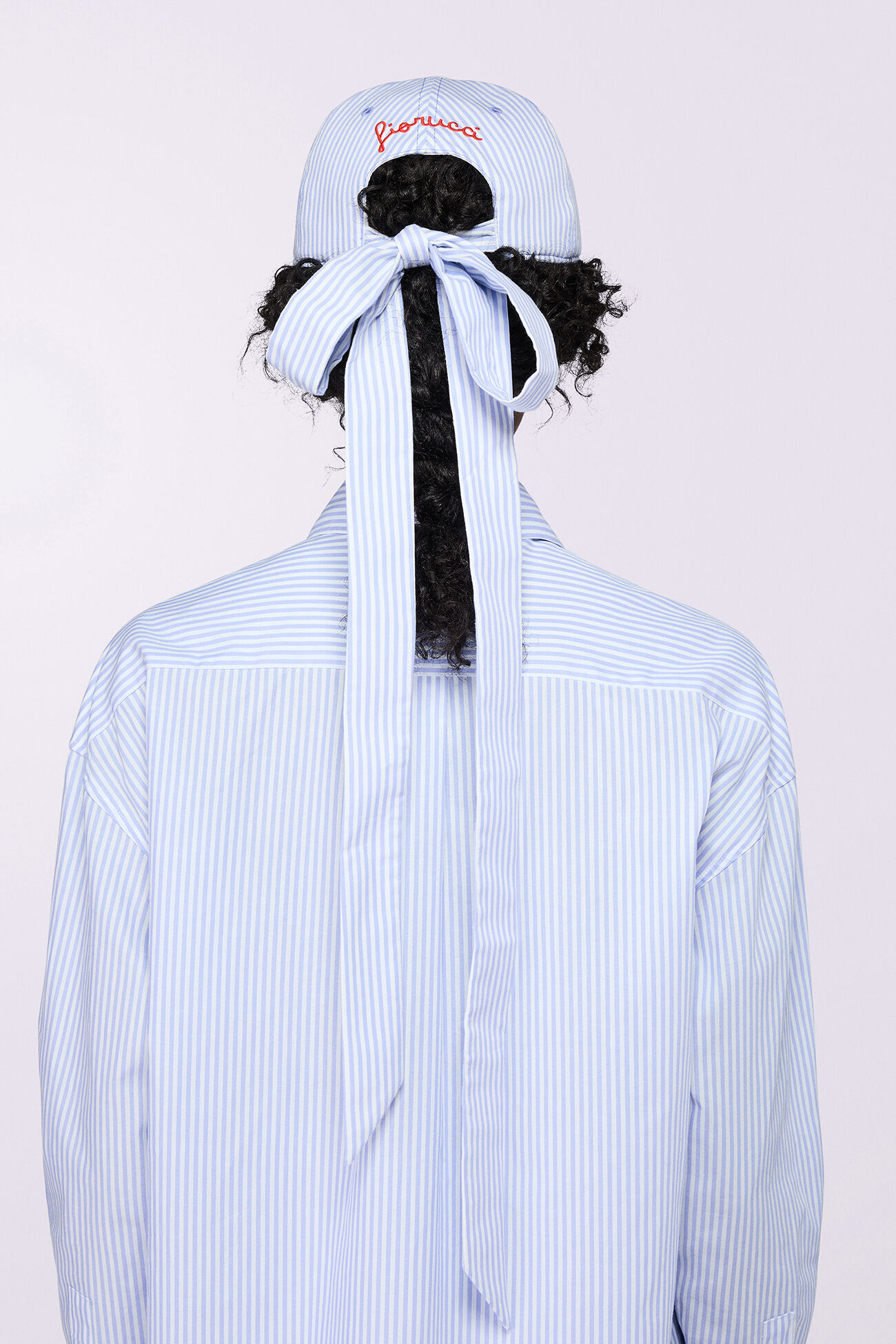 Stripe Tie Cap Blue