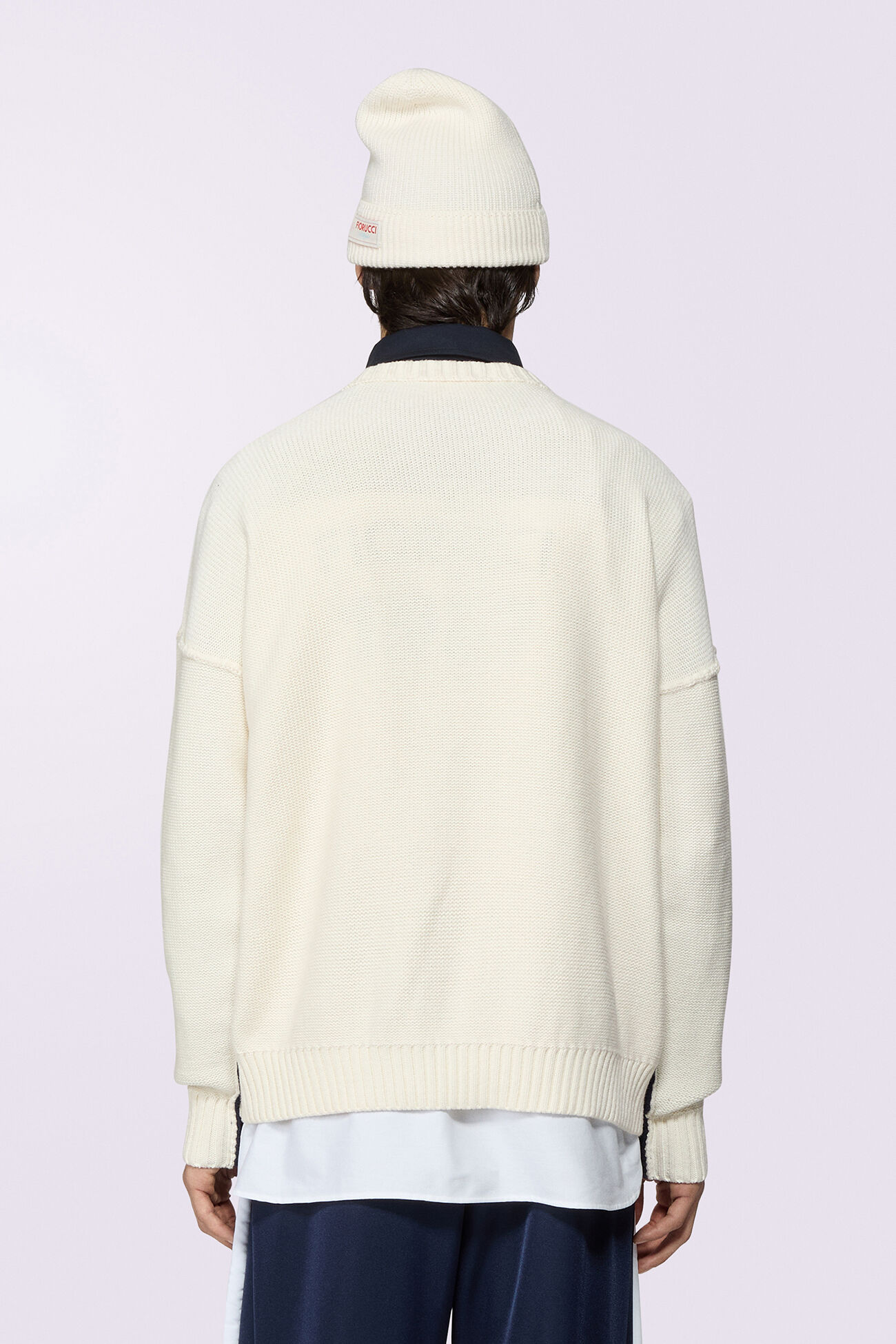 Embroidered Knit Jumper Navy