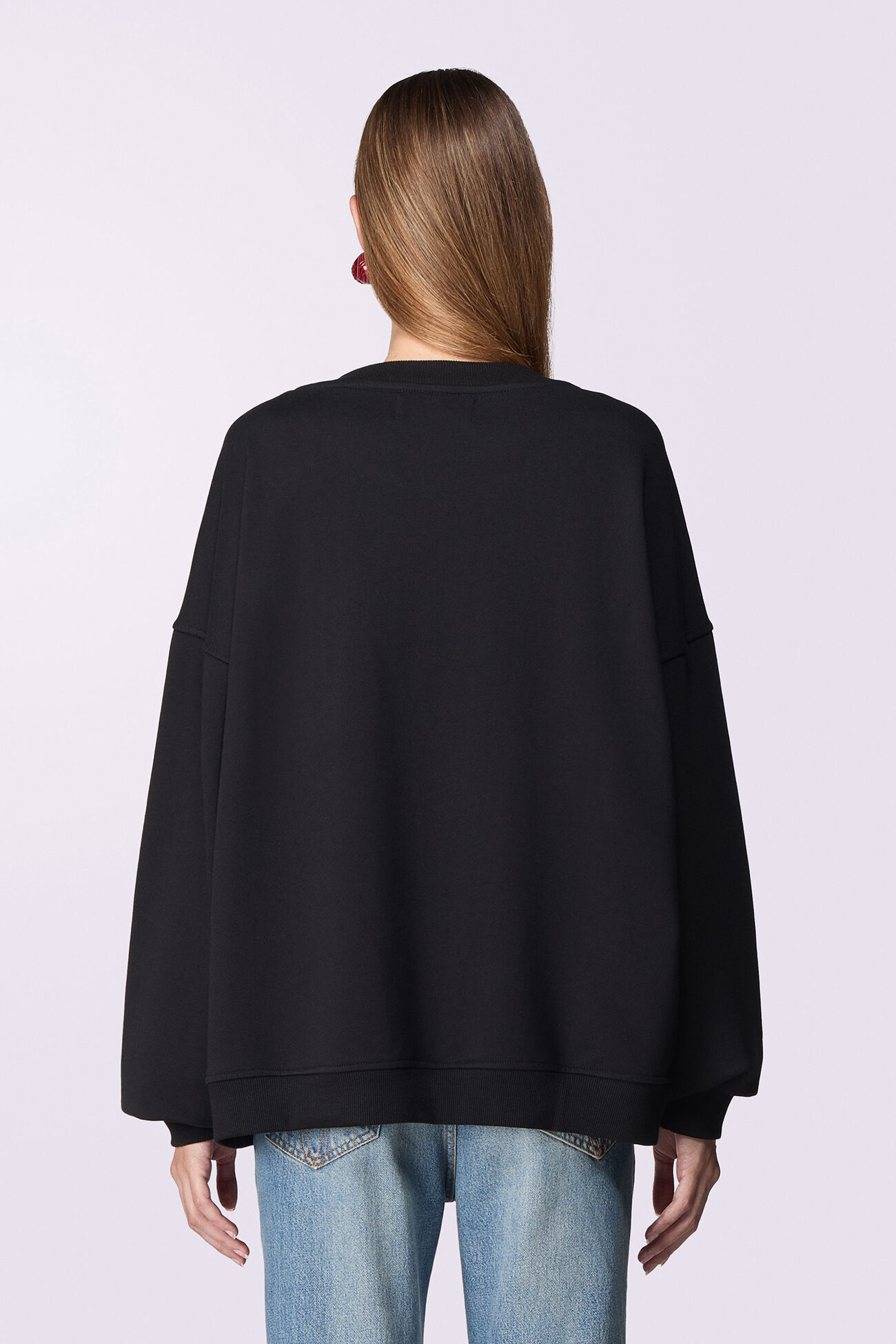 Unisex Varsity Patch Sweatshirt Black