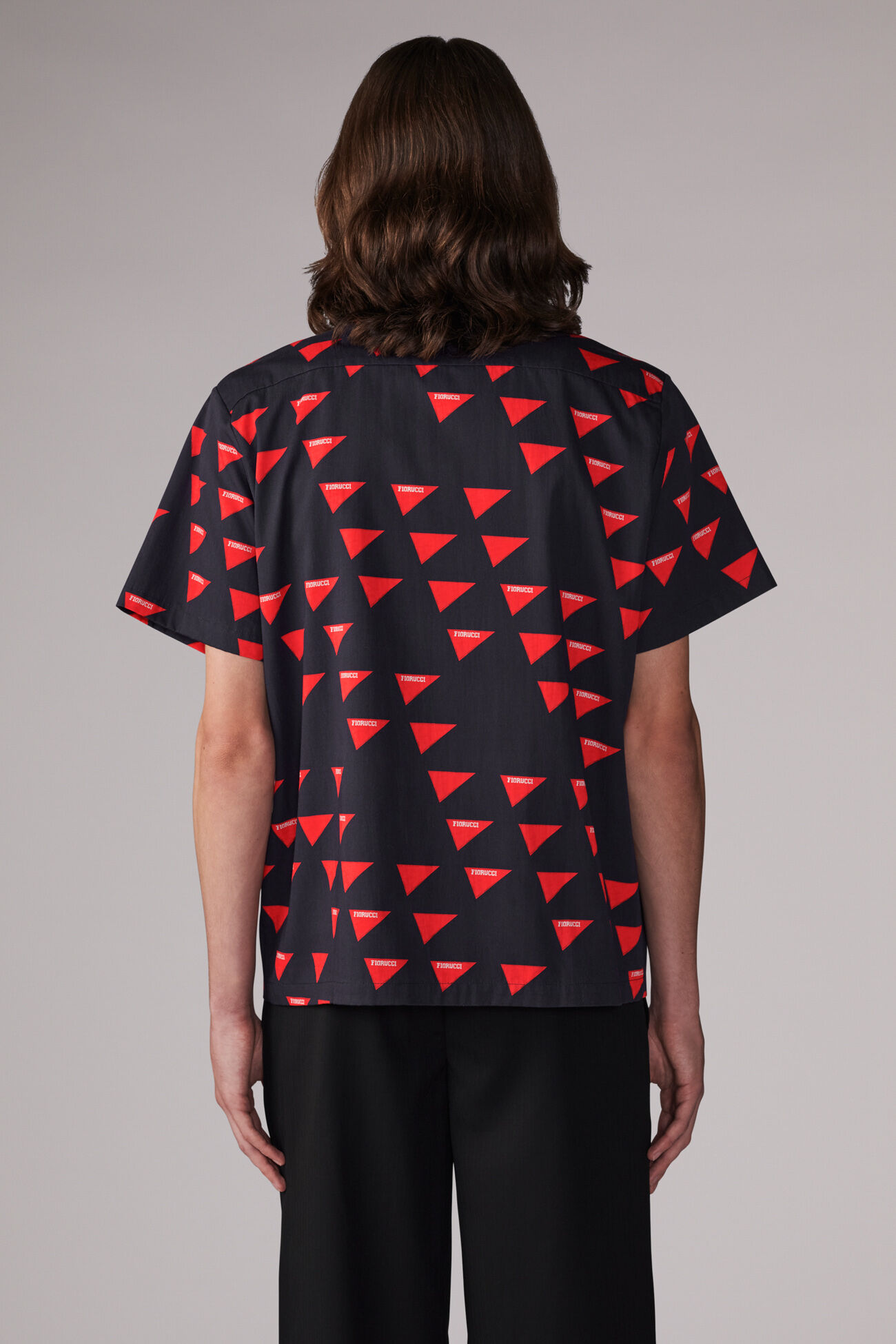 Logo Flag Bowling Shirt Navy