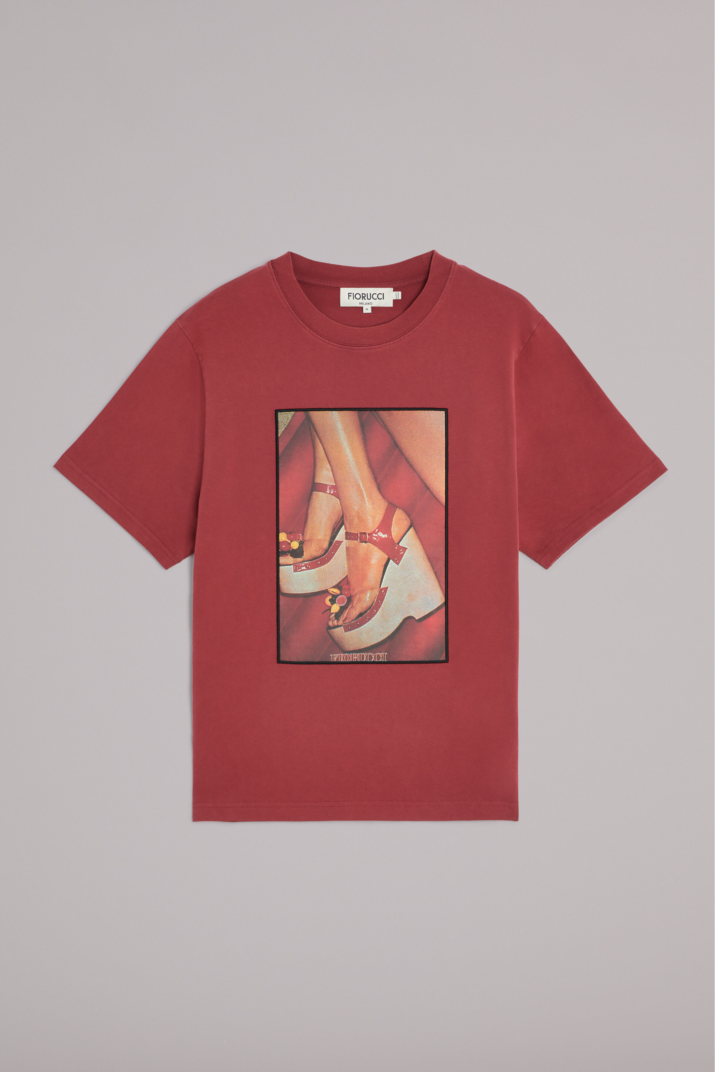 Unisex Graphic Heels T-Shirt Burgundy