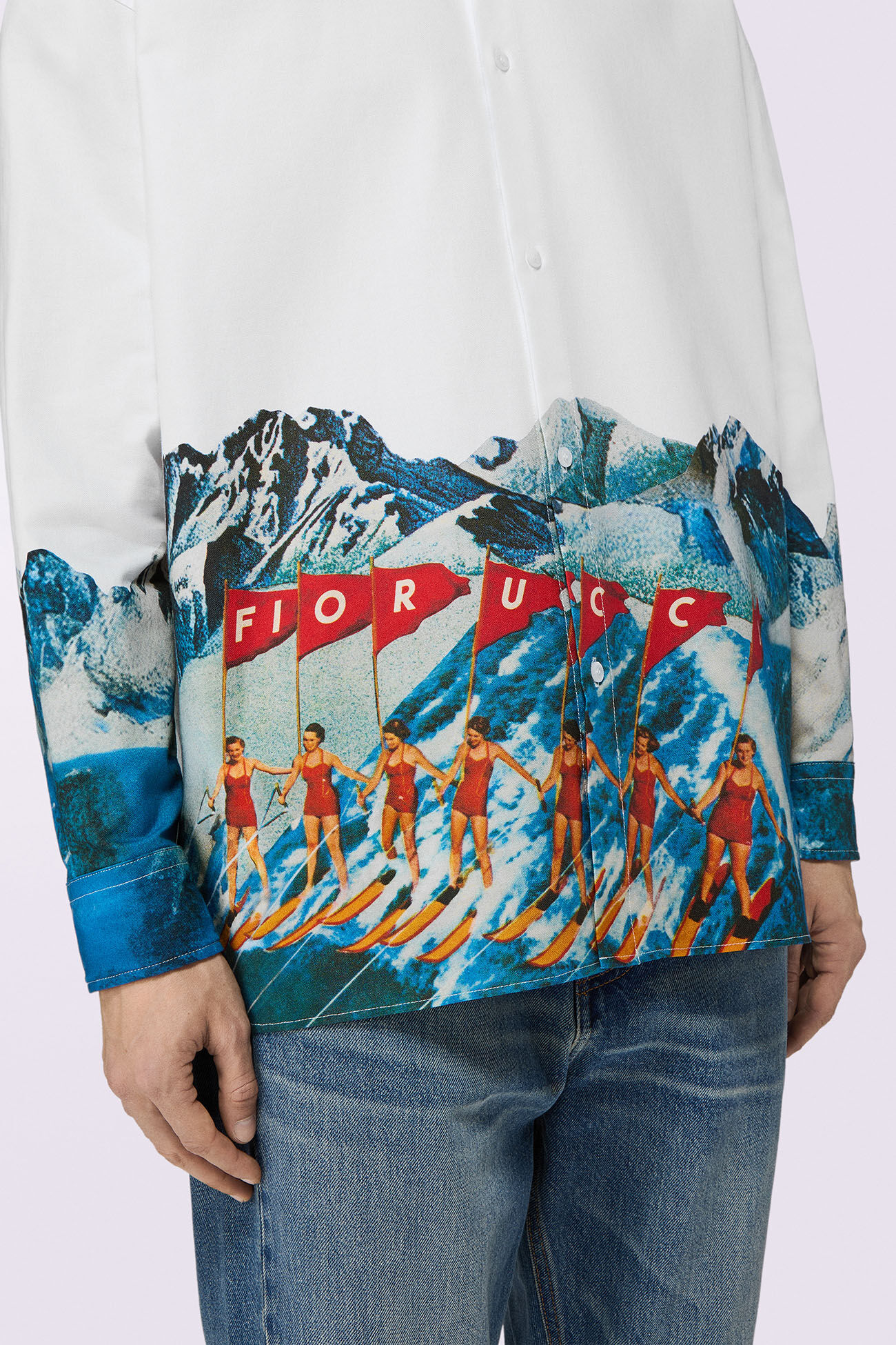 Winter Waterskiing Shirt White