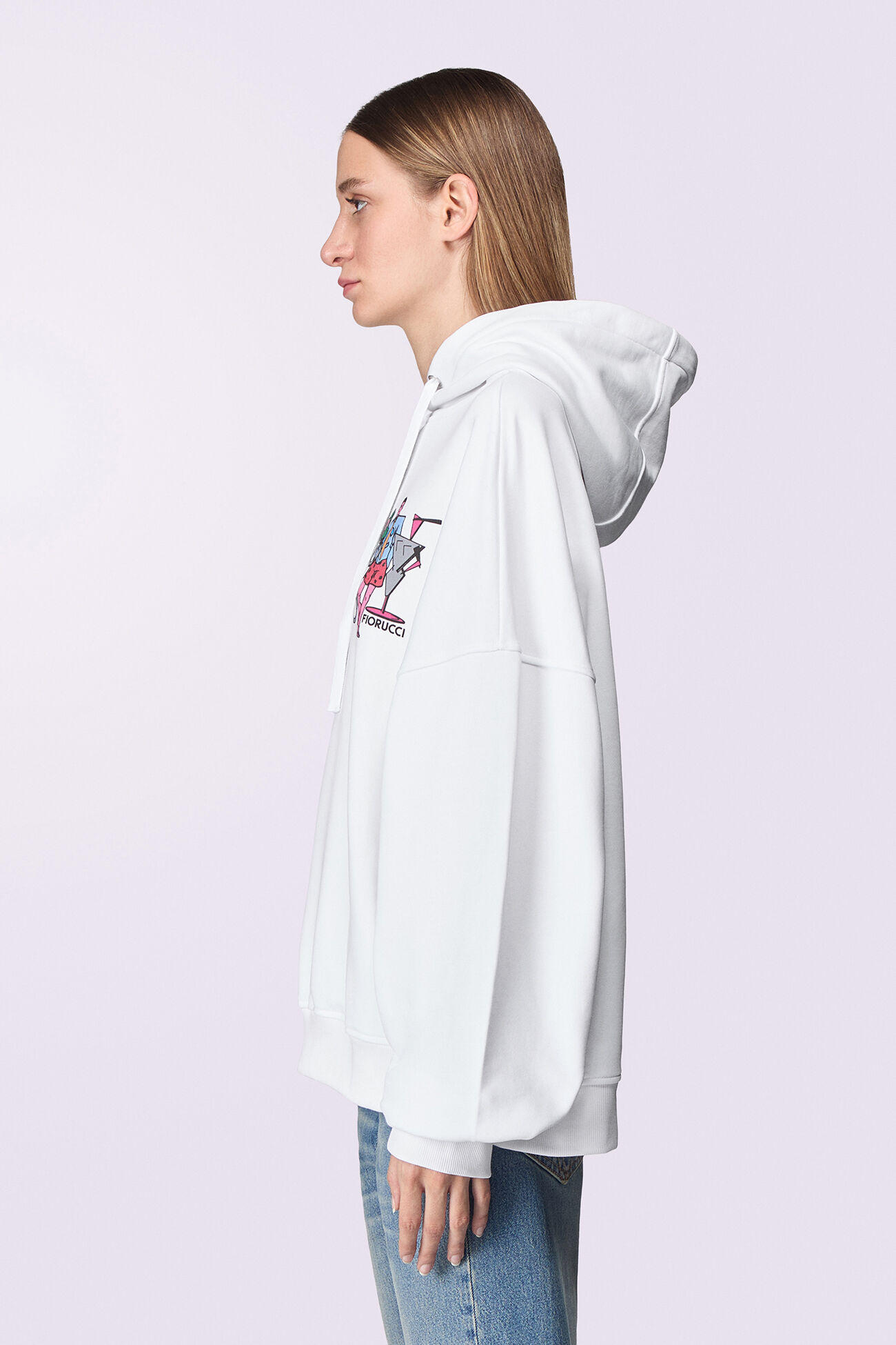 Unisex Toon Logo Hoodie White