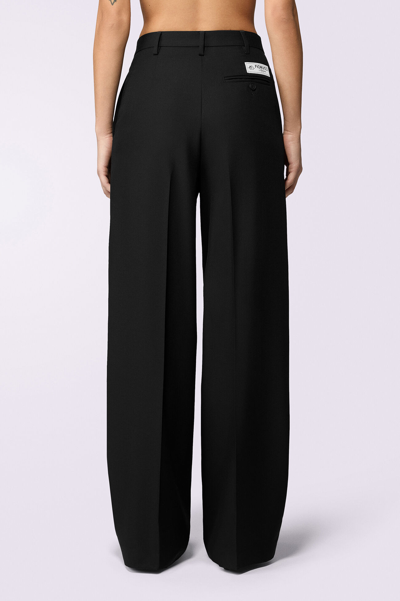 Tailored Wide Leg Trousers Black