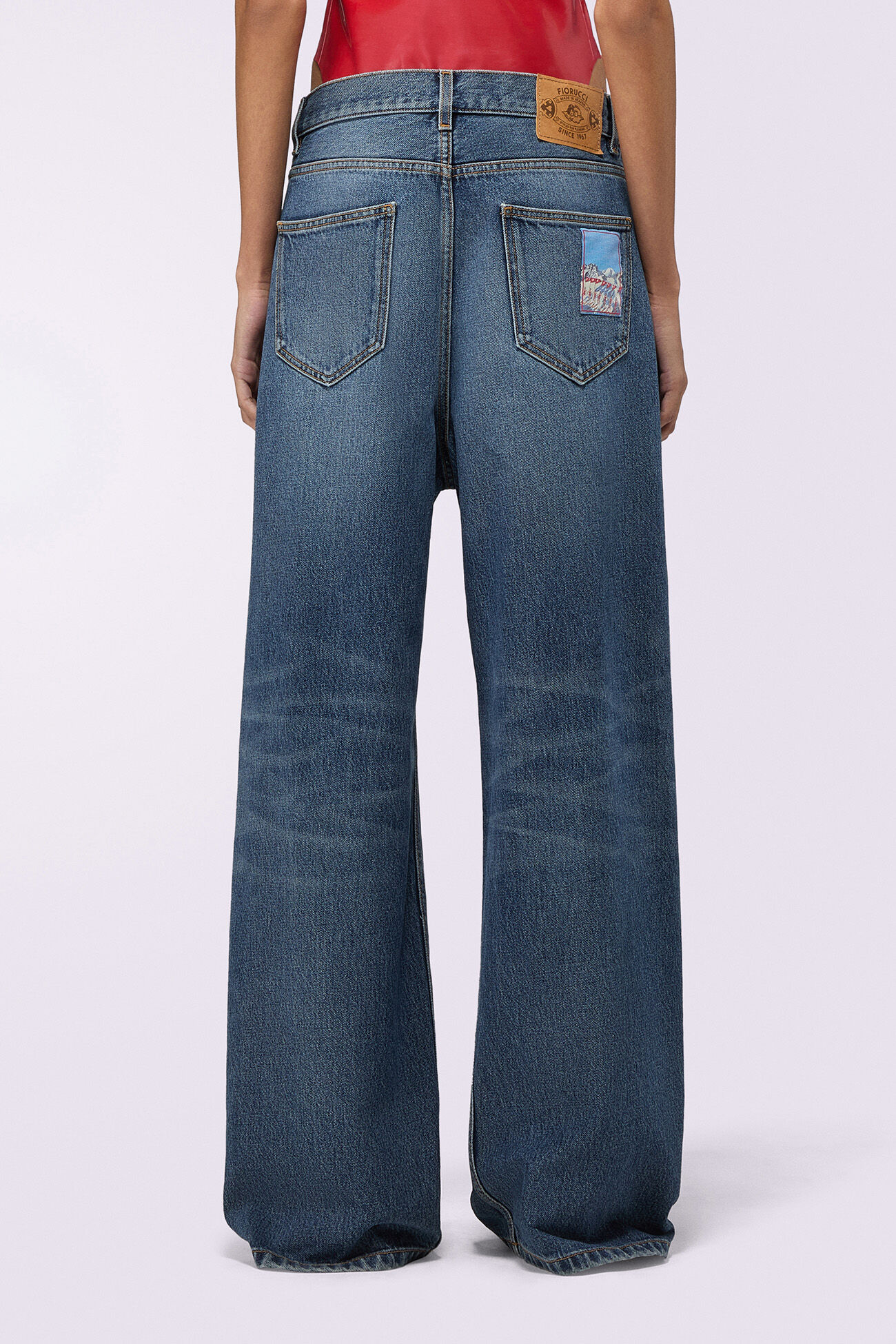 Winter Waterskiing Baggy Jeans Mid Blue