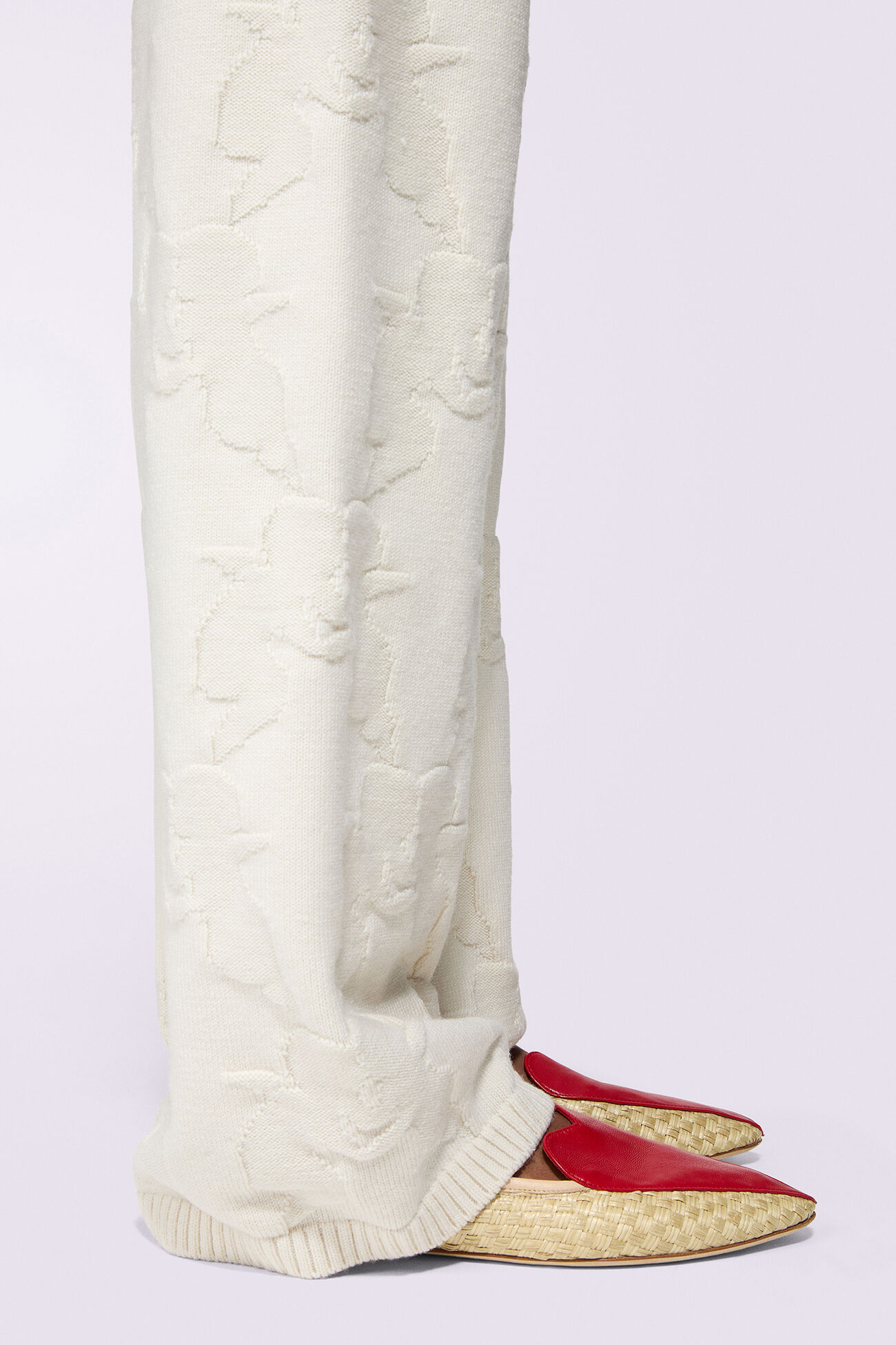 Kissing Angels Knit Trousers White