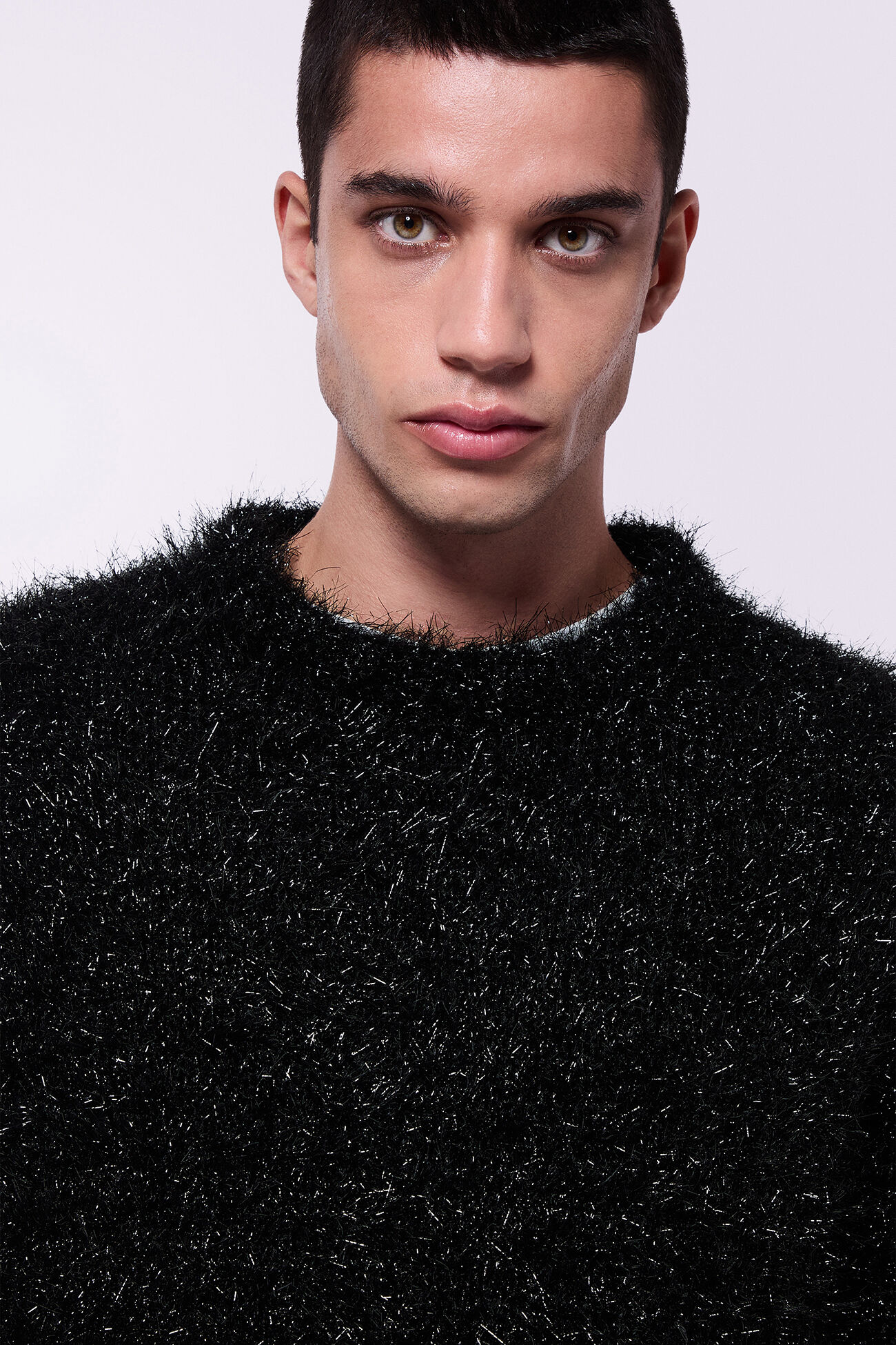 Unisex Metallic Knit Jumper Black