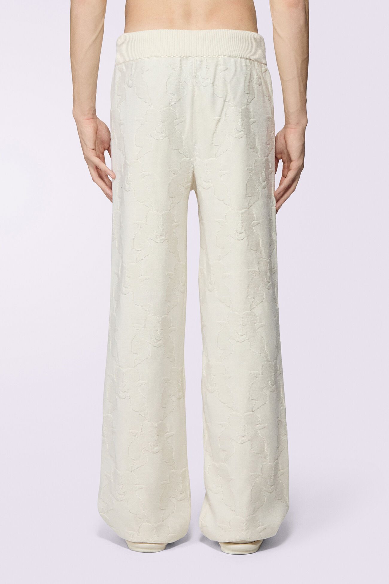 Kissing Angels Knit Trousers White