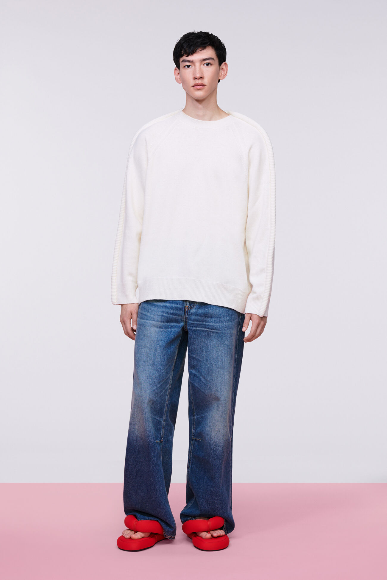 Puff Knit Jumper White