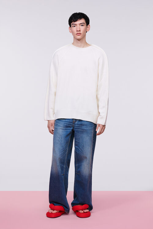 Puff Knit Jumper White