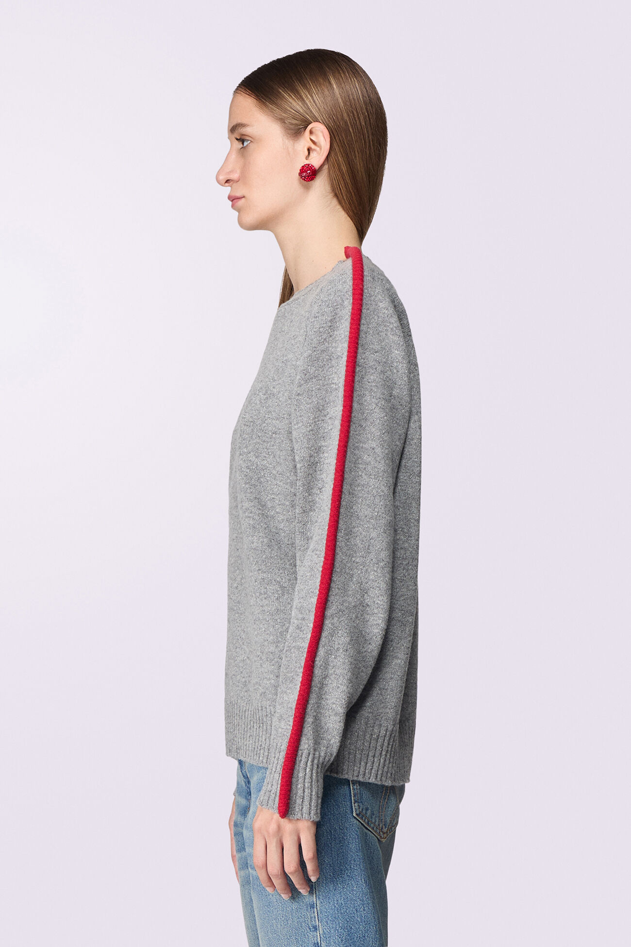 Unisex Puff Knit Jumper Grey