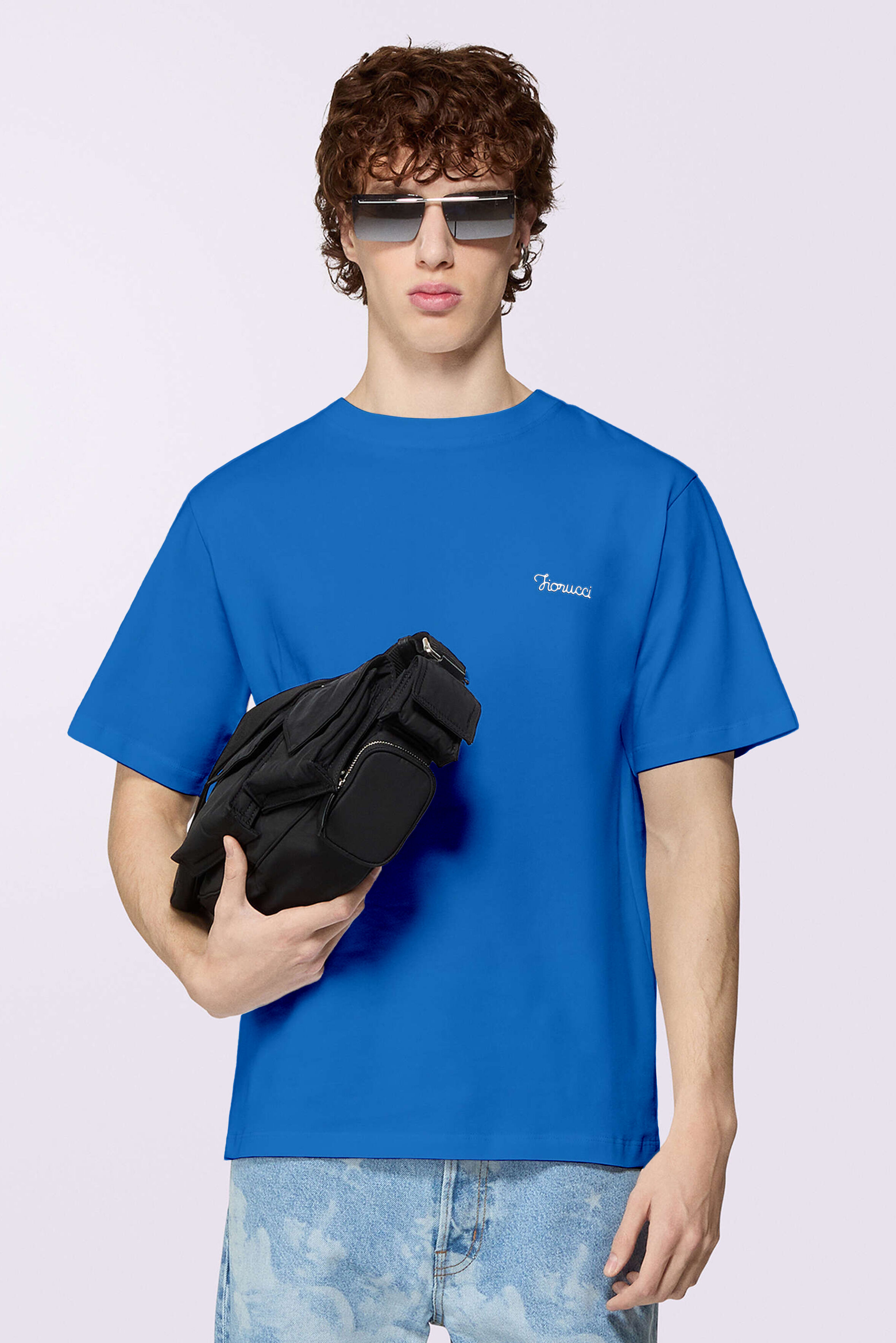 Cursive Logo T-Shirt Blue