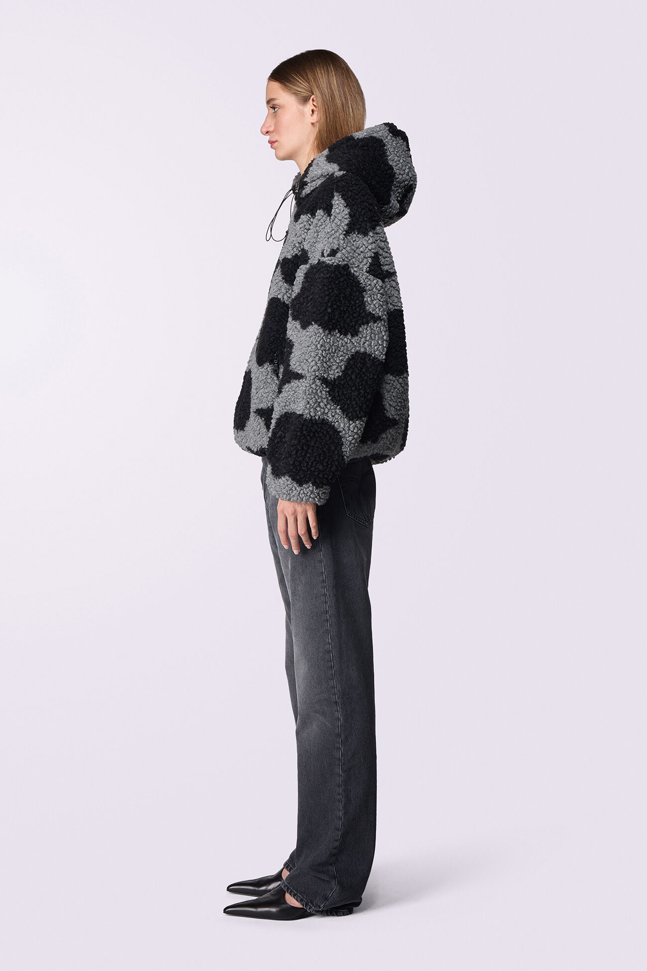 Unisex Angels Sherpa Jacket Black