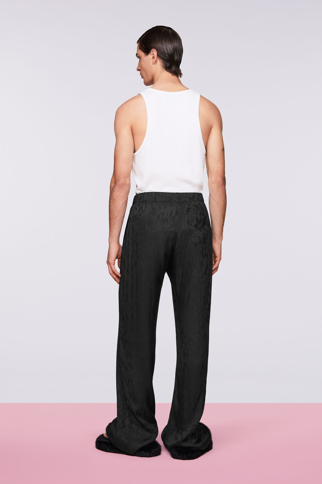 Unisex Banimalier Jacquard Trousers Black