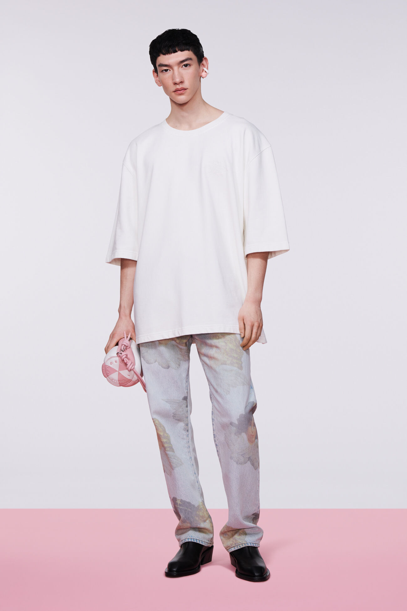 Unisex Angels Oversized Sweatshirt White