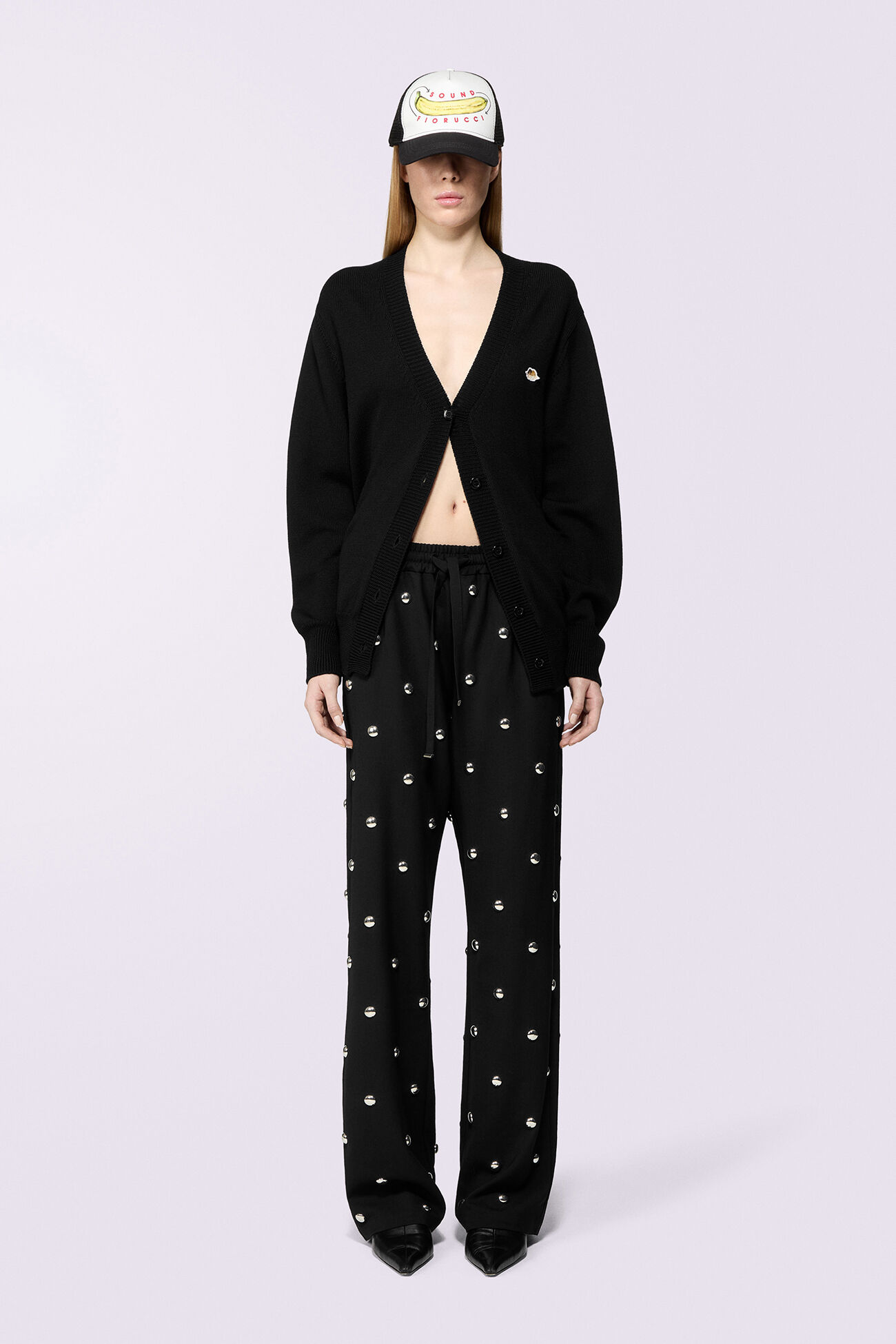 Unisex Stud Trousers Black