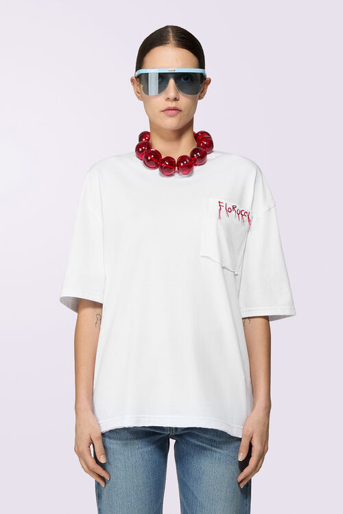 Embroidered Logo T-Shirt White