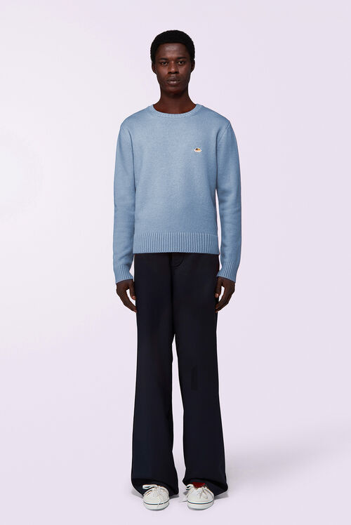 Angels Patch Knit Jumper Light Blue