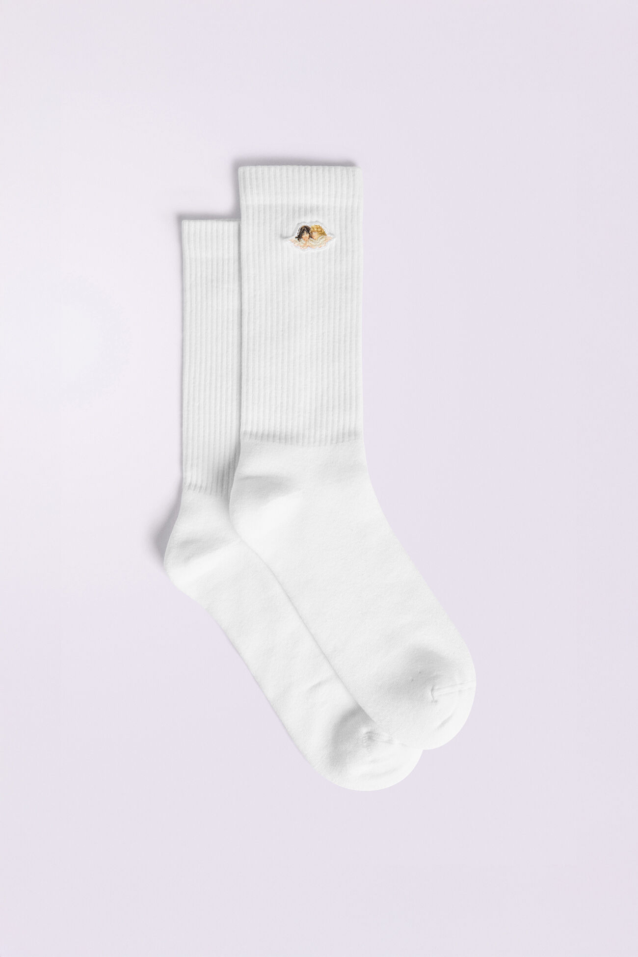Angels Patch Socks White