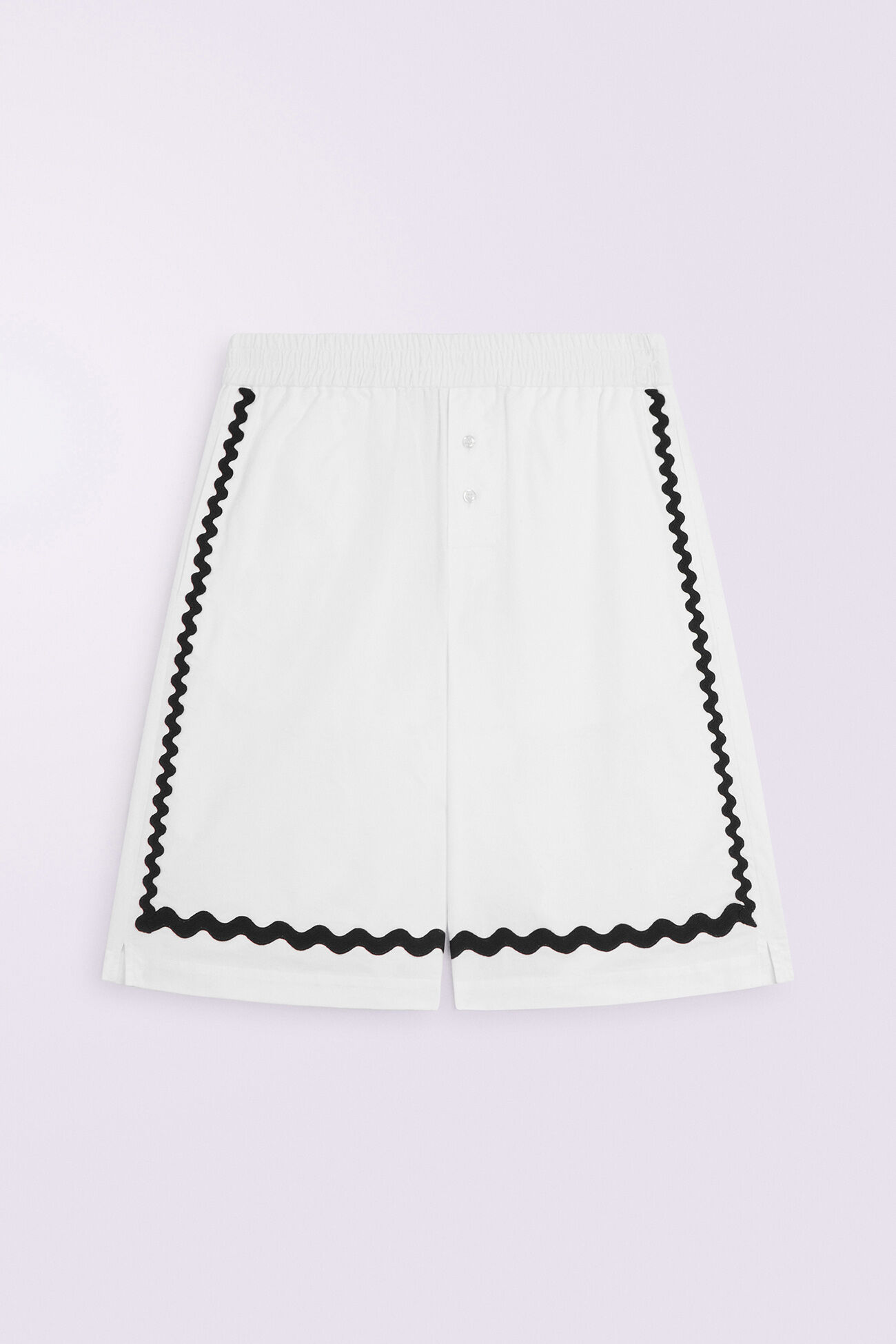 Embroidered Shorts White