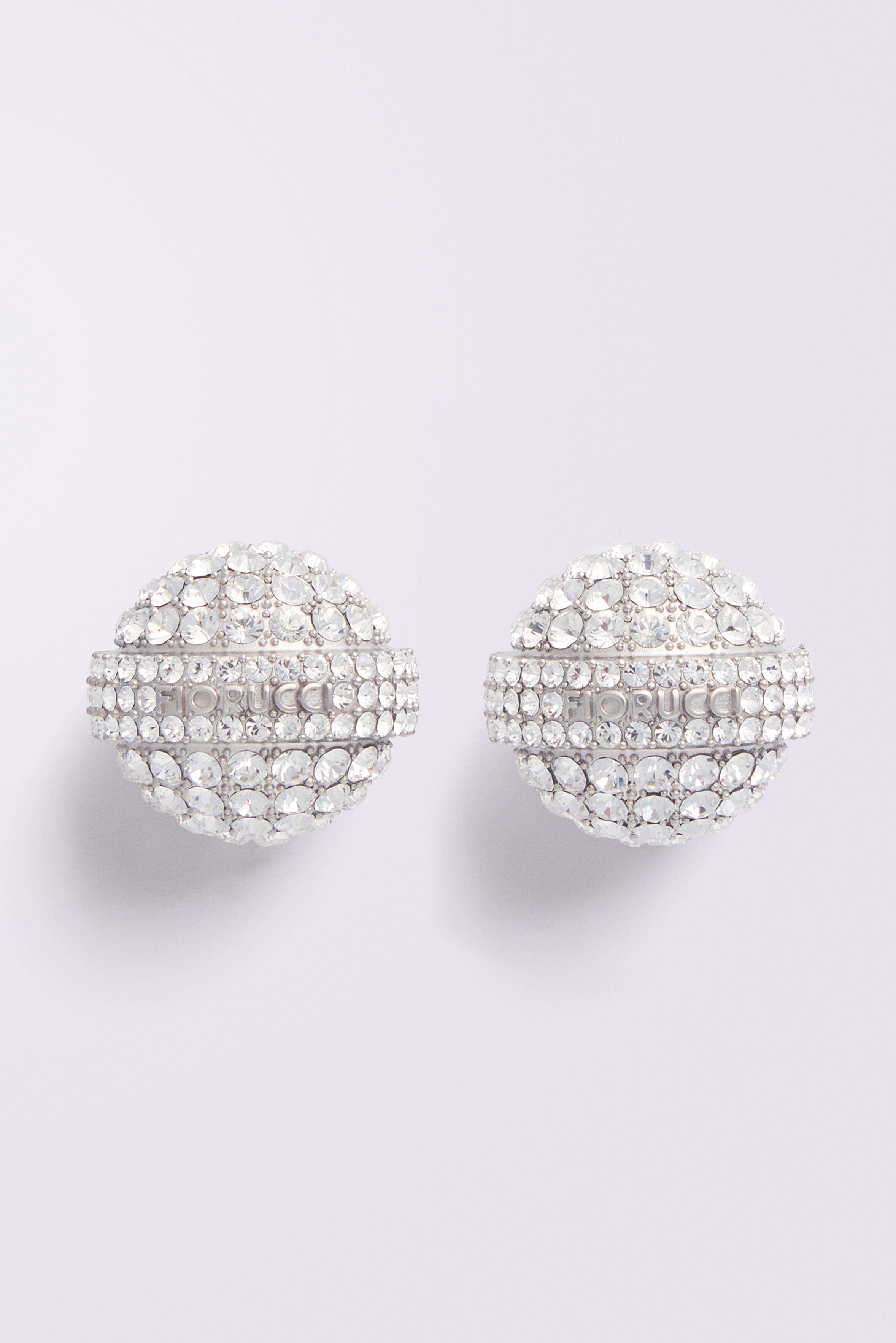 Crystal Lollipop Earrings Silver