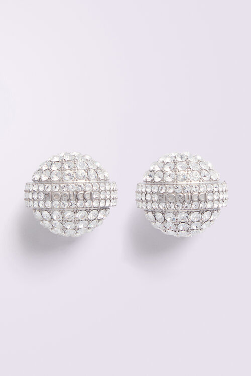 Crystal Lollipop Earrings Silver