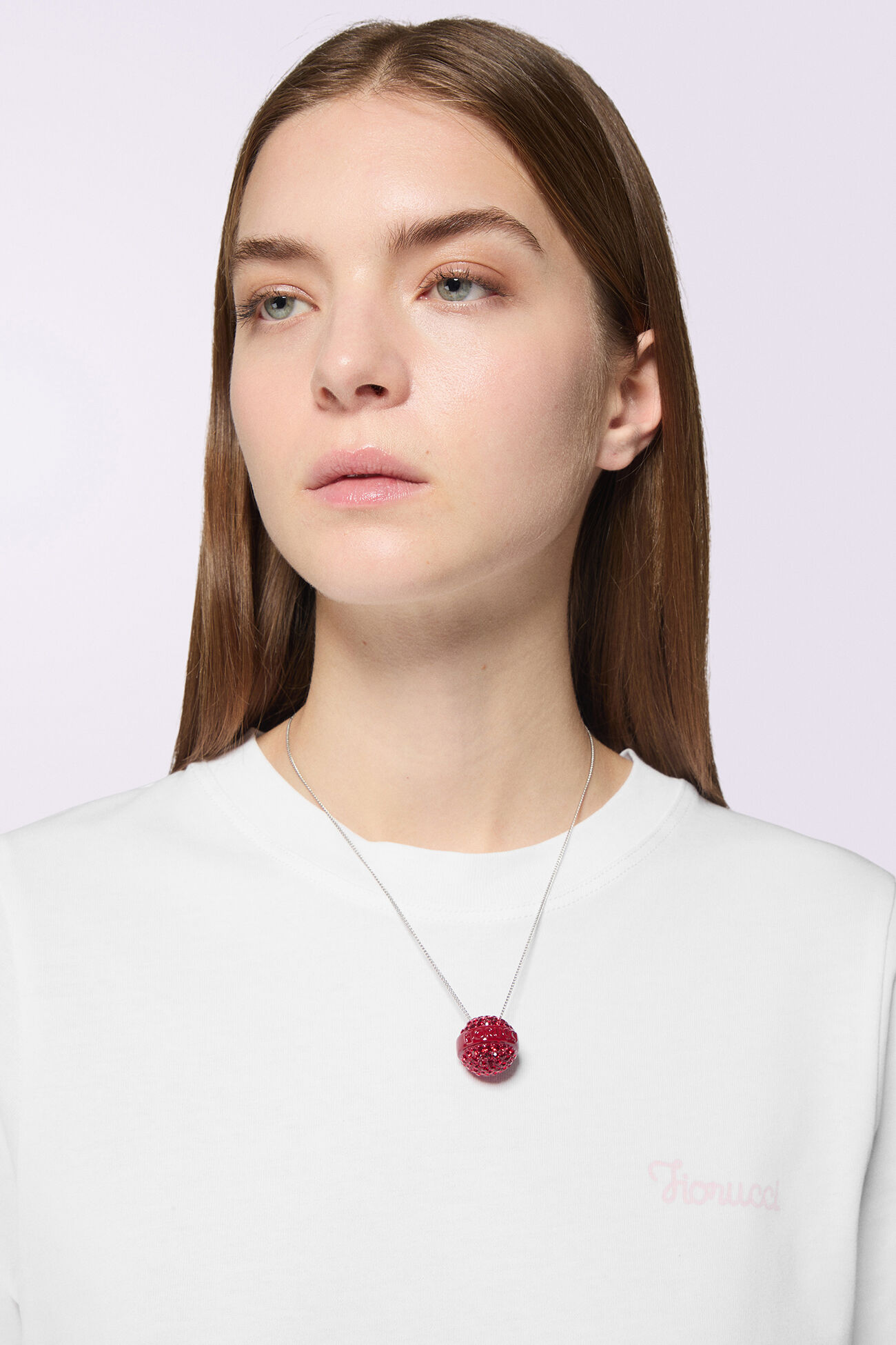 Crystal Lollipop Necklace Red
