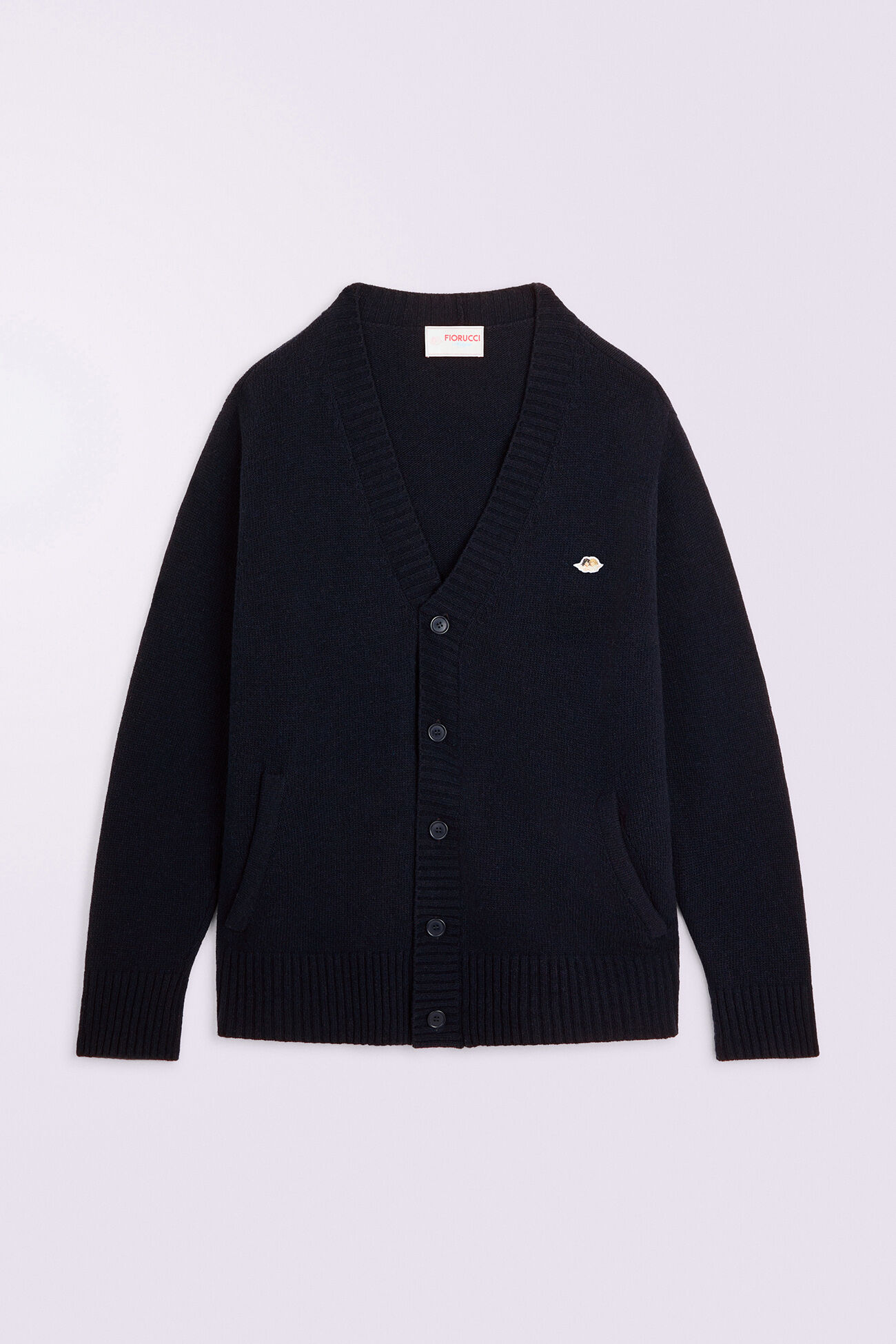 Angels Patch Oversized Cardigan Navy