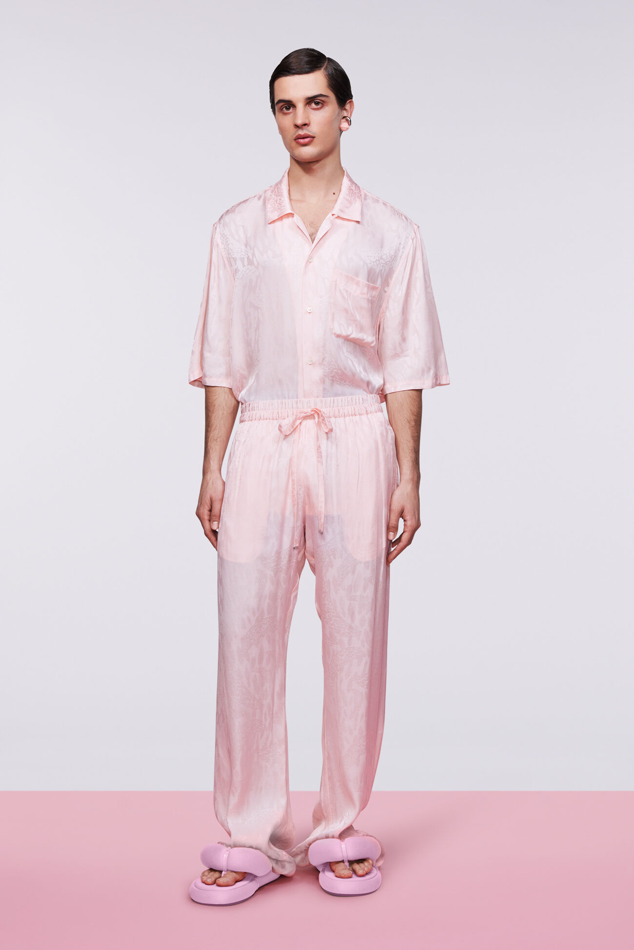Banimalier Jacquard Trousers Pink