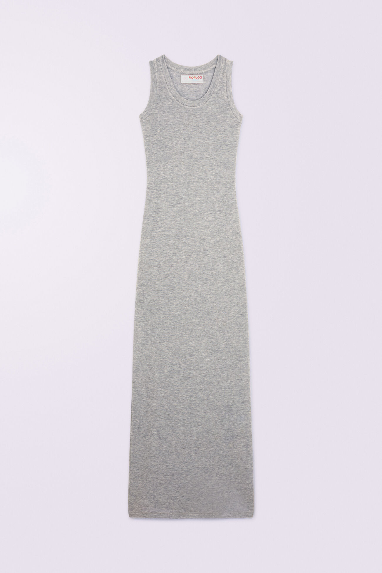 Label Jersey Maxi Dress Grey