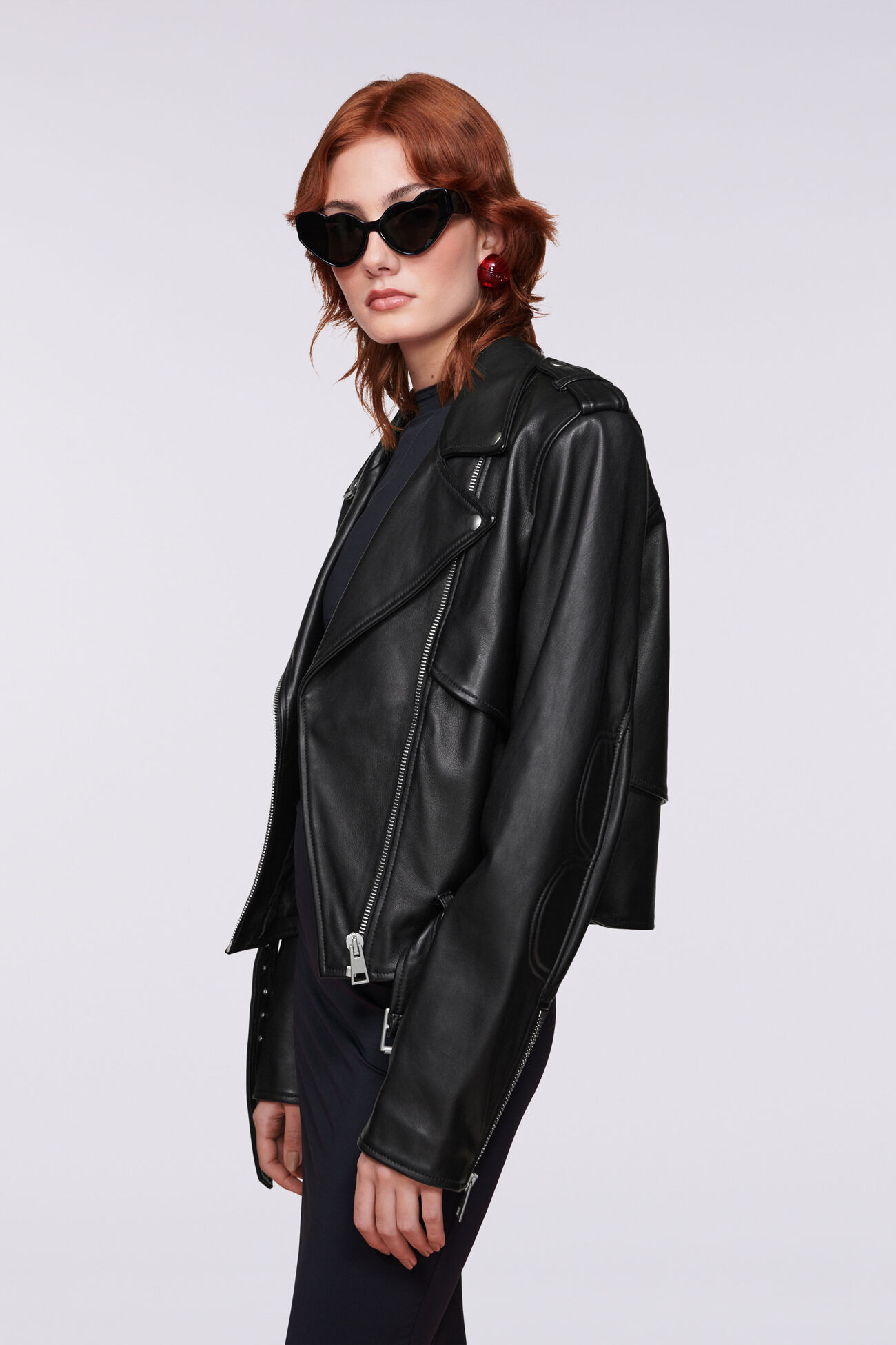 Leather Biker Jacket Black