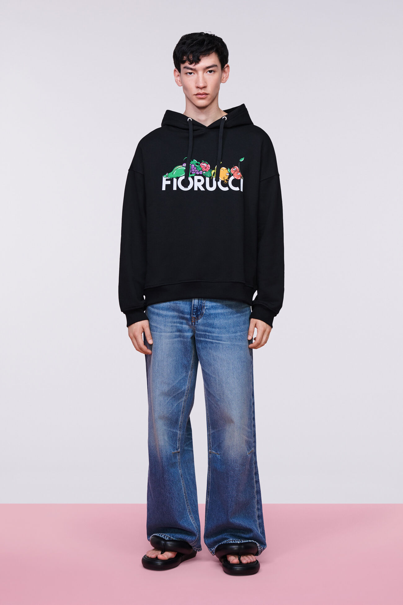 Unisex Fruit Logo Hoodie Black