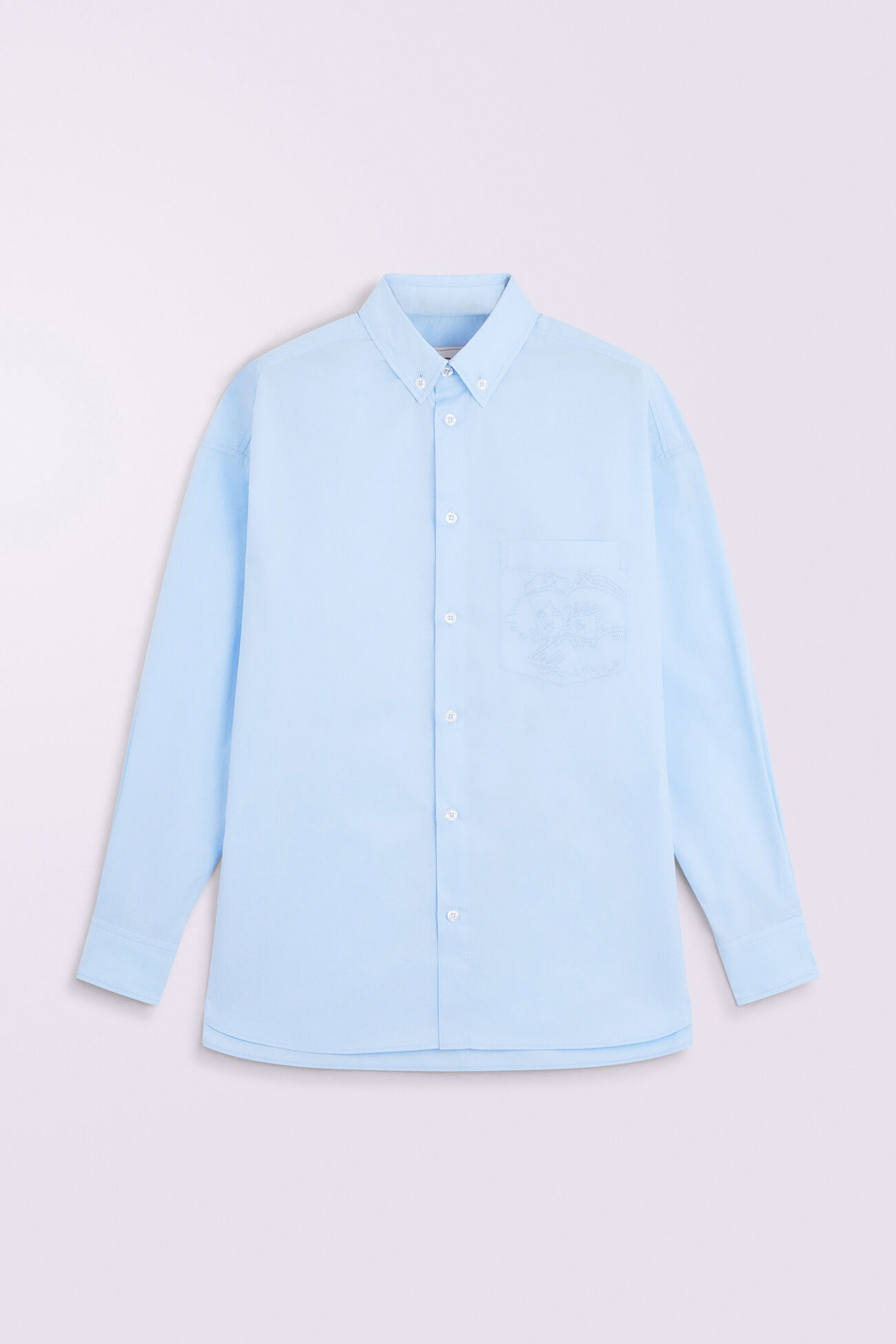 Unisex Embroidered Angels Shirt Blue
