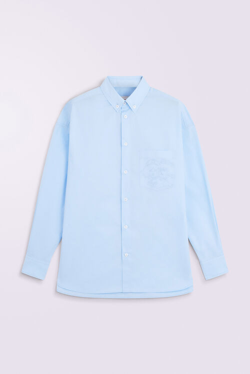 Unisex Embroidered Angels Shirt Blue