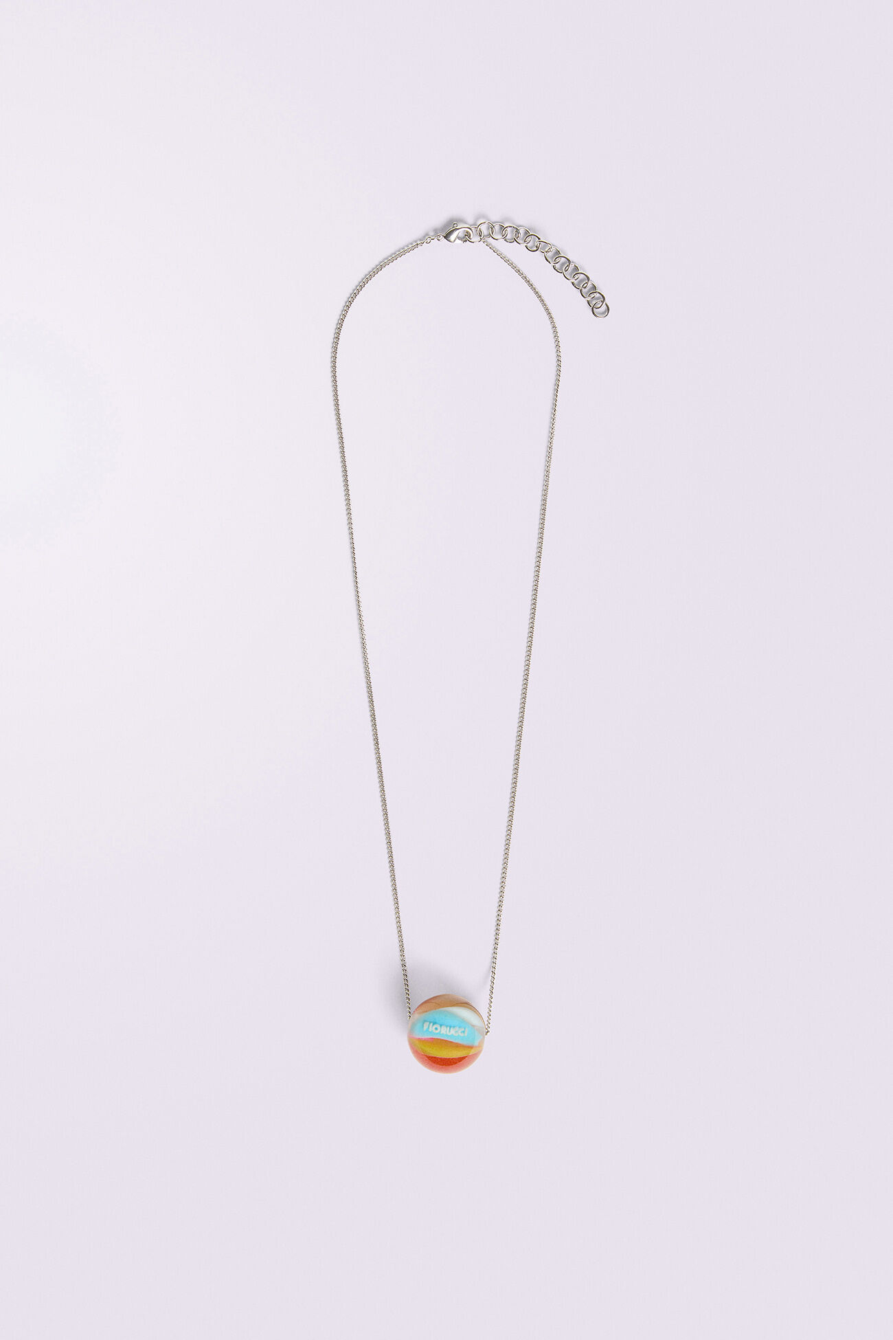 Marble Logo Necklace Multi