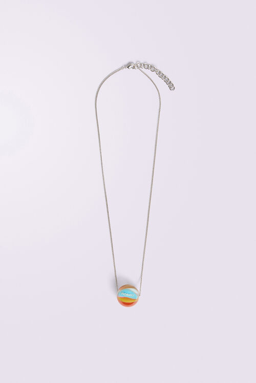 Marble Logo Necklace Multi
